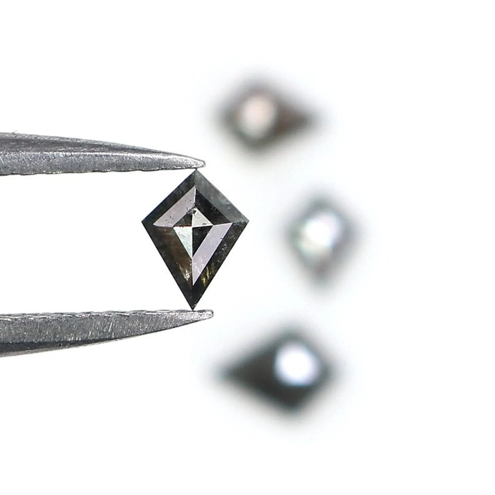 0.48 CT Natural Loose Kite Shape Diamond Salt And Pepper Kite Diamond 4.90 MM Natural Diamond Black Grey Color Kite Rose Cut Diamond NQ2430
