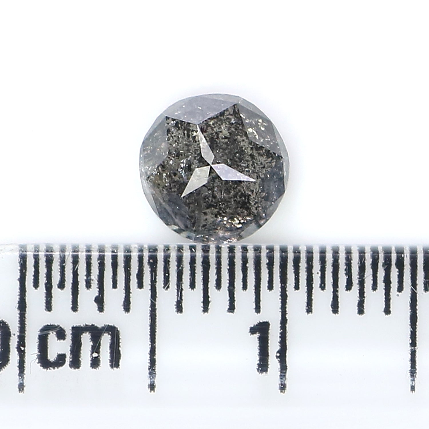 0.97 Ct Natural Loose Round Shape Diamond Salt And Pepper Round Diamond 5.85 MM Natural Loose Diamond Round Shape Rose Cut Diamond LQ2957