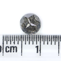 Natural Loose Round Rose Cut Diamond, Salt And Pepper Round Diamond, Natural Loose Diamond, Rose Cut Diamond, 0.97 CT Round Shape L2957