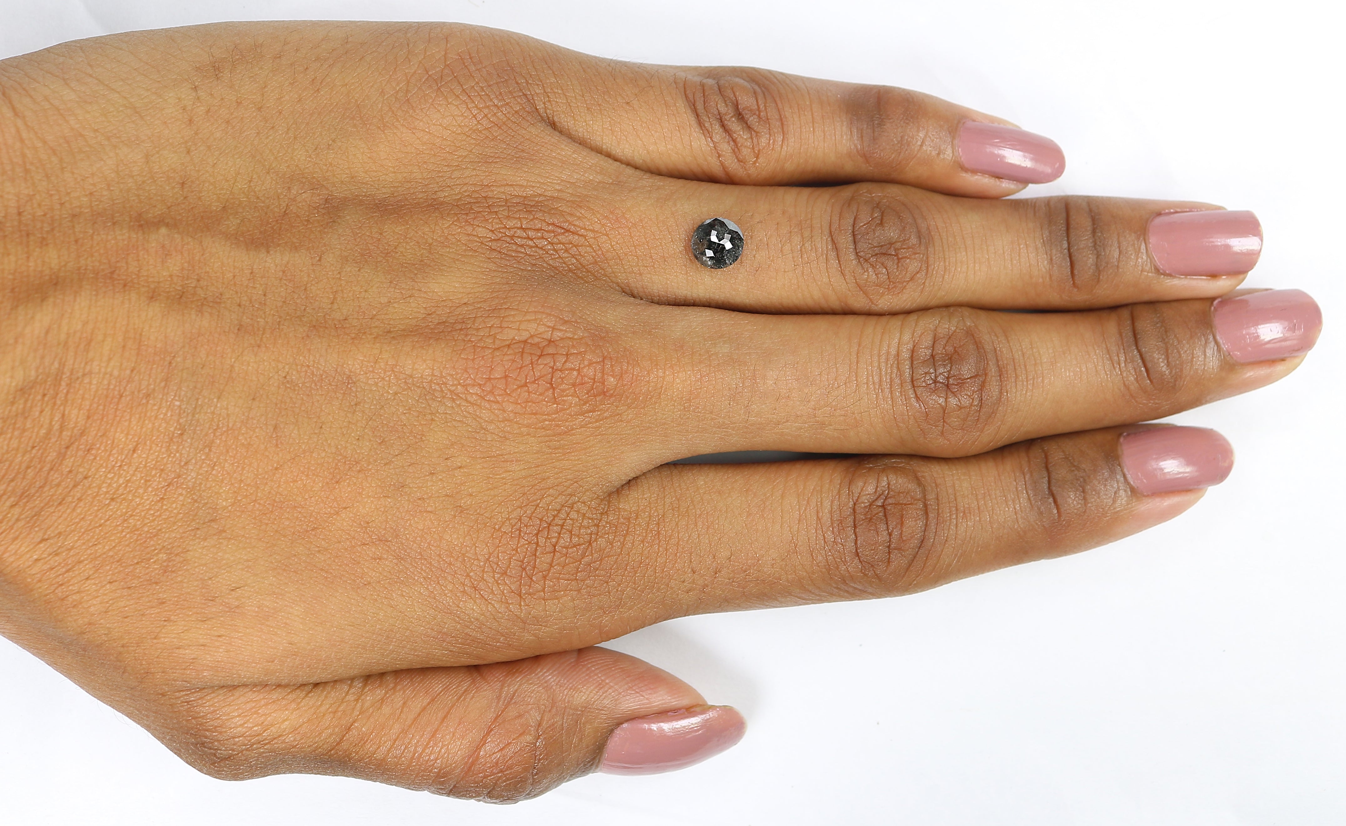 0.72 CT Natural Loose Round Rose Cut Diamond Salt And Pepper Round Shape Diamond 5.95 MM Natural Loose Diamond Round Rose Cut Diamond LQ697