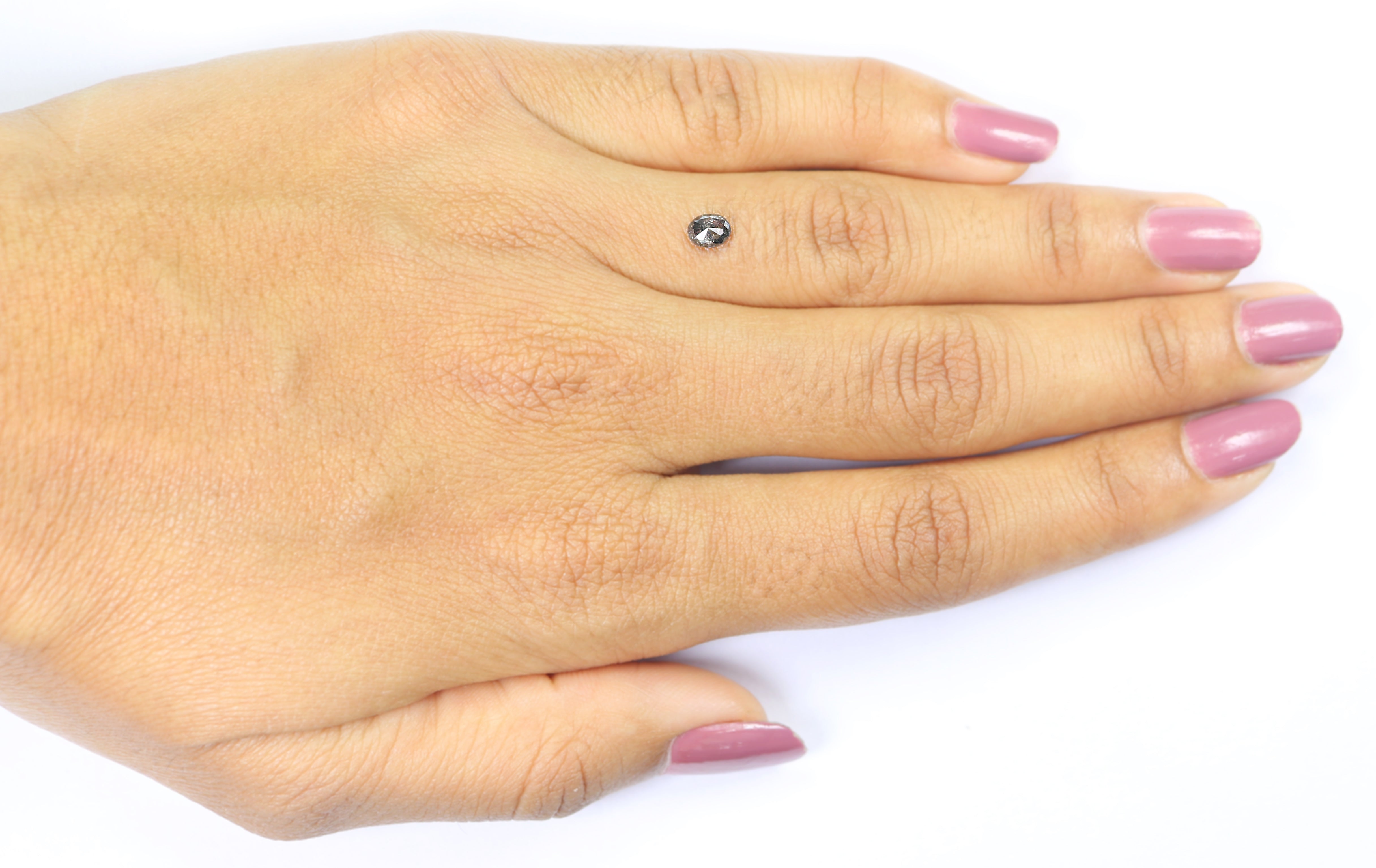 0.36 CT Natural Loose Oval Shape Diamond Salt And Pepper Oval Cut Diamond 4.70 MM Natural Loose Black Grey Color Oval Rose Cut Diamond LQ698