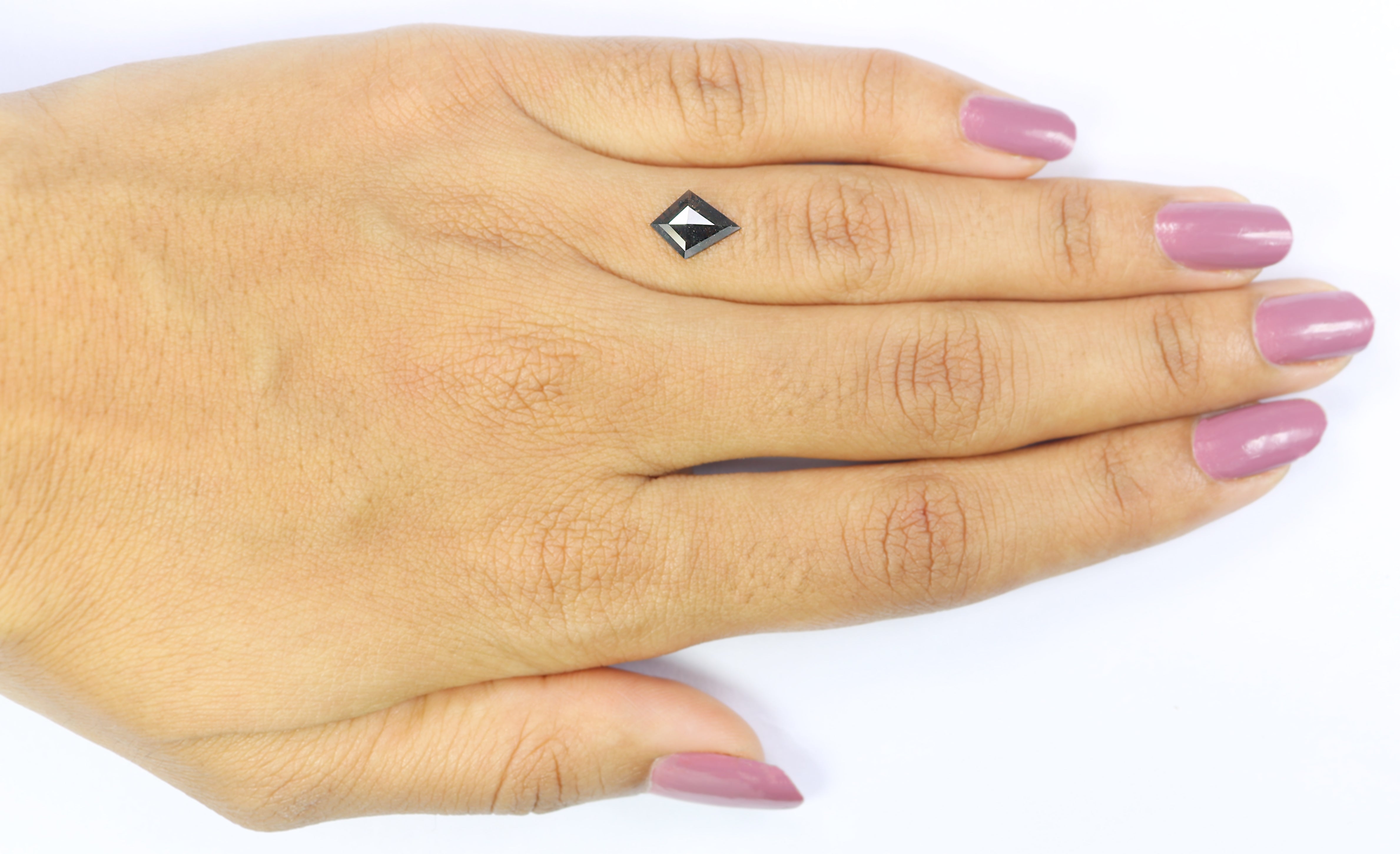 0.62 CT Natural Loose Kite Shape Diamond Salt And Pepper Kite Diamond 9.80 MM Natural Black Grey Color Diamond Kite Rose Cut Diamond N2601