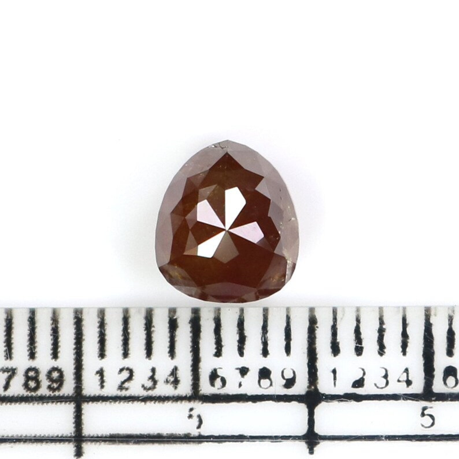 1.90 CT Natural Loose Heart Shape Diamond Brown Color Heart Cut Diamond 7.05 MM Natural Diamond Brown Color Heart Rose Cut Diamond NQ2393