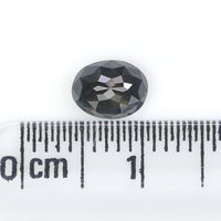 Natural Loose Oval Diamond, Black Color Oval Diamond, Natural Loose Diamond, Oval Rose Cut Diamond, 0.84 CT Oval Shape Diamond KDL8355