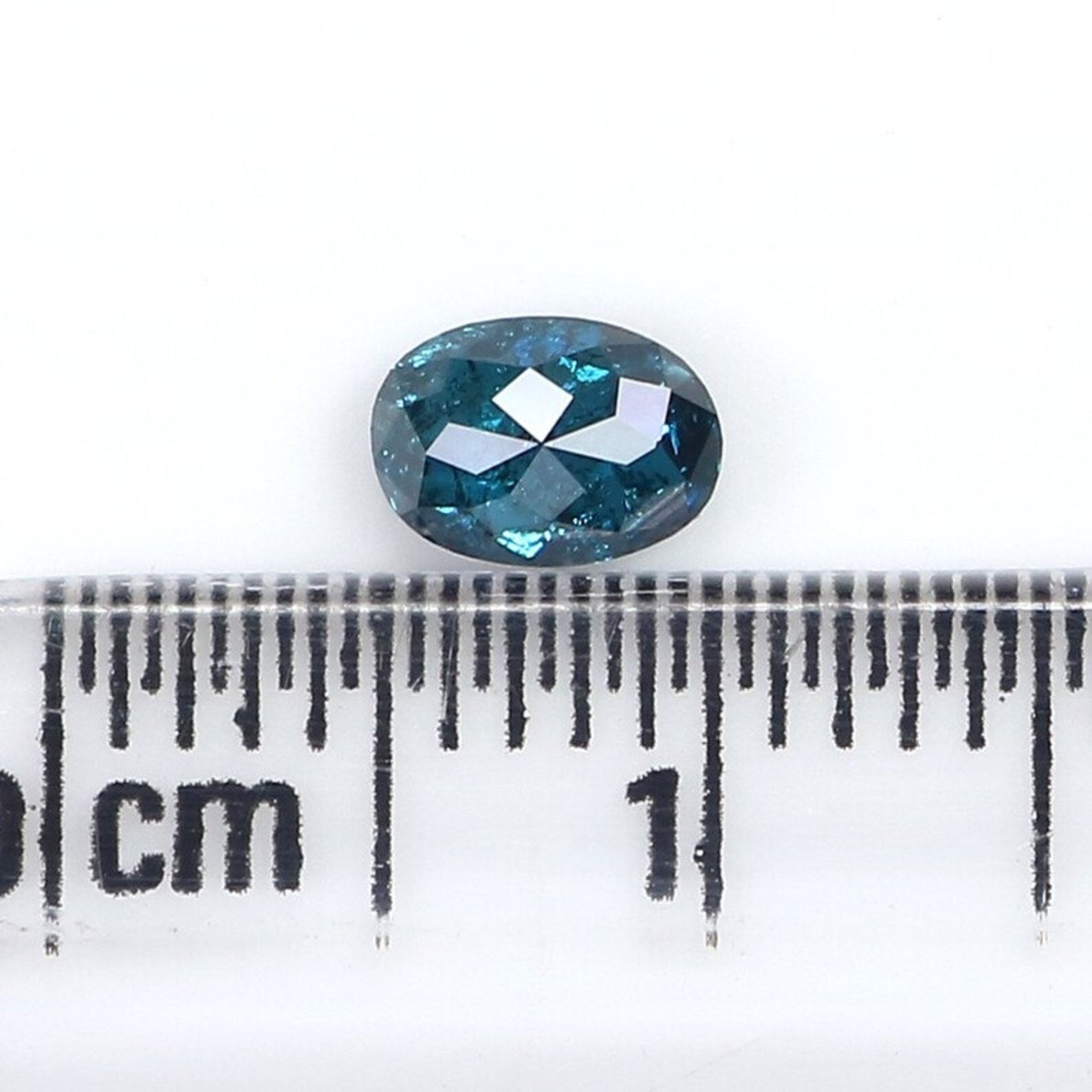 .42 CT Natural Loose Oval Shape Diamond Blue Color Oval Cut Diamond 5.35 MM Natural Loose Diamond Blue Color Oval Rose Cut Diamond NQ215