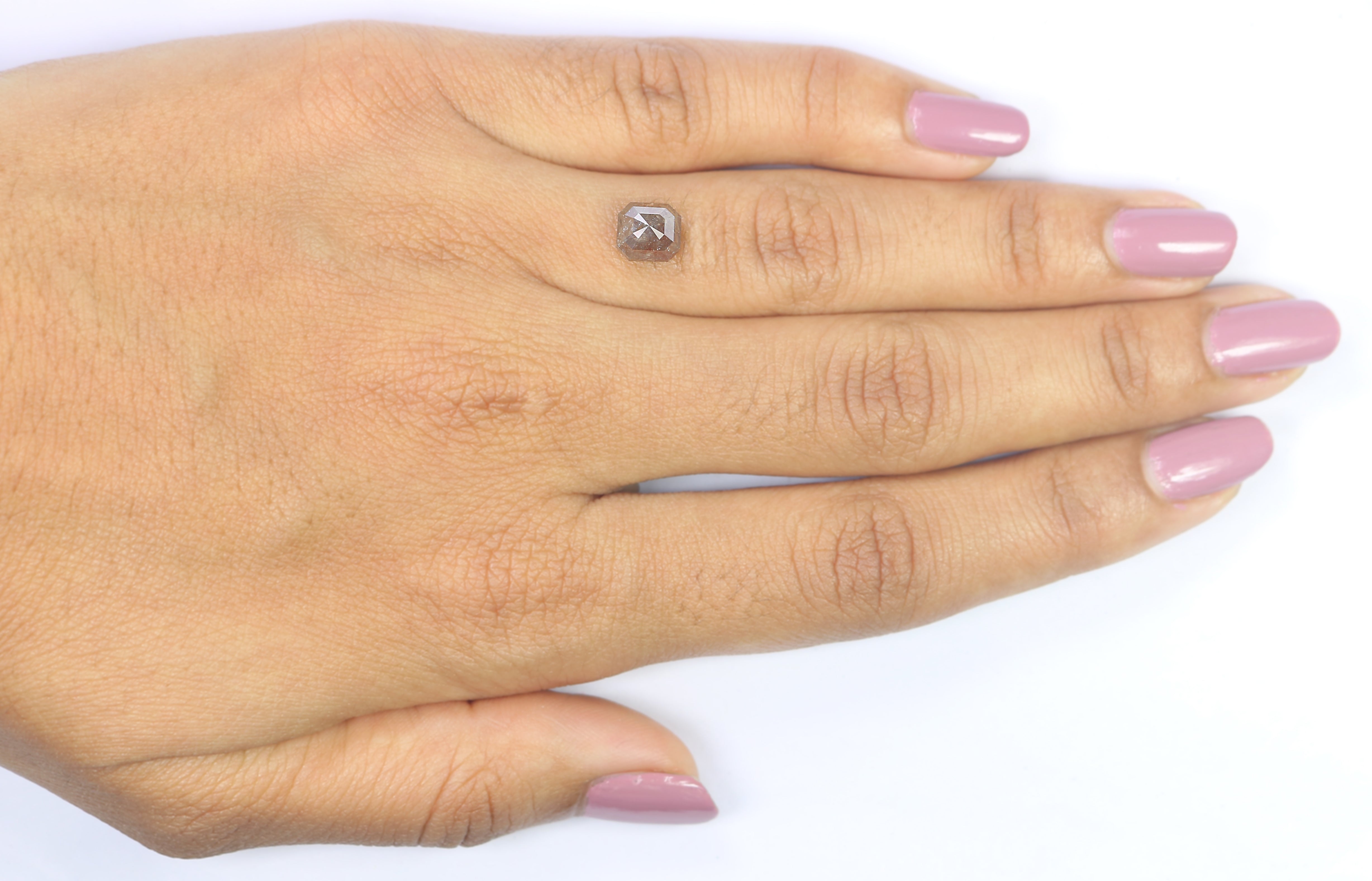 2.20 CT Natural Loose Emerald Diamond Grey Color Diamond Natural Loose Diamond 6.70 MM Brown Emerald Diamond Emerald Shape Diamond LQ7711