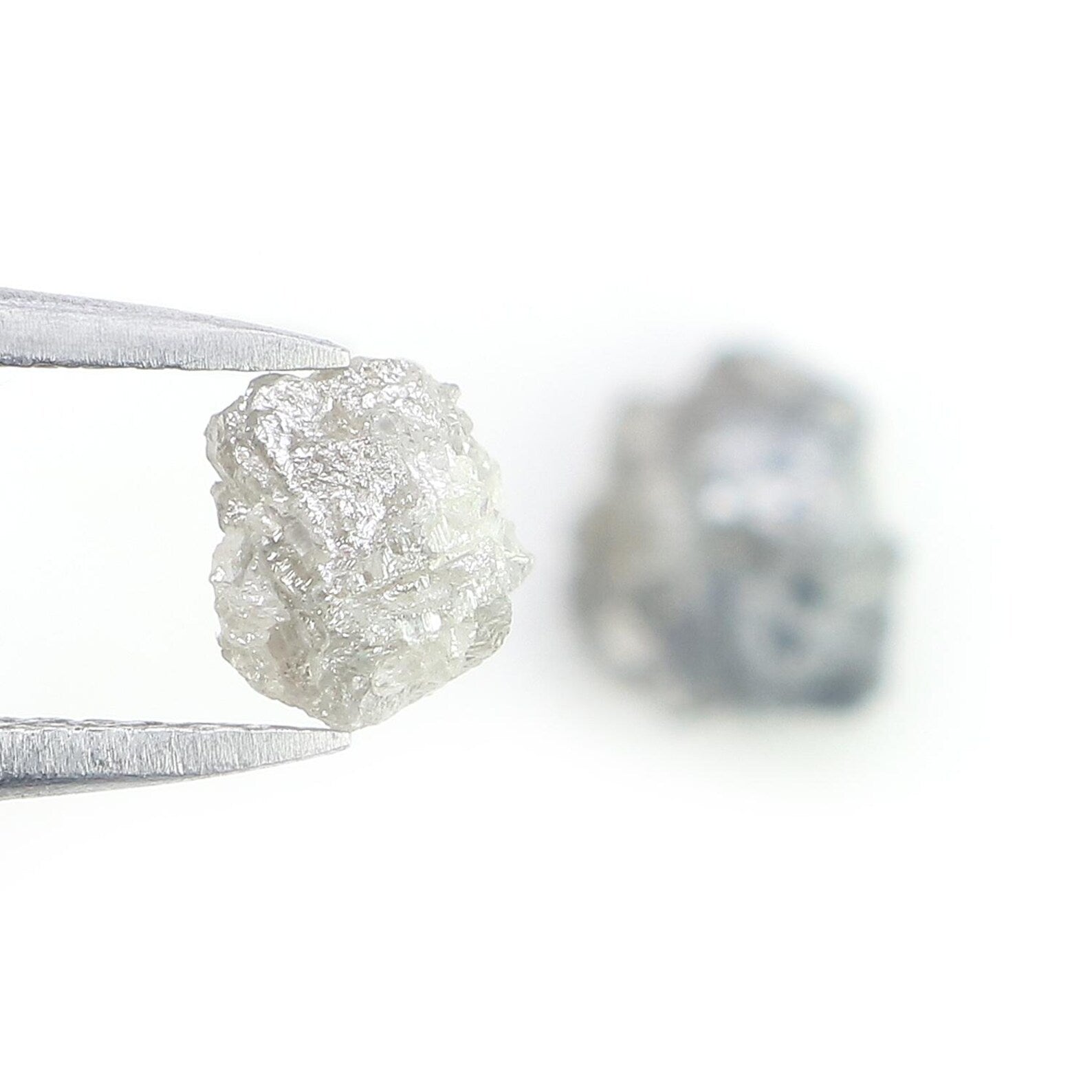 2.57 CT Natural Loose Rough Shape Diamond Black Color Rough Uncut Diamond 7.20 MM Natural Grey Diamond Rough Irregular Cut Diamond NQ2577