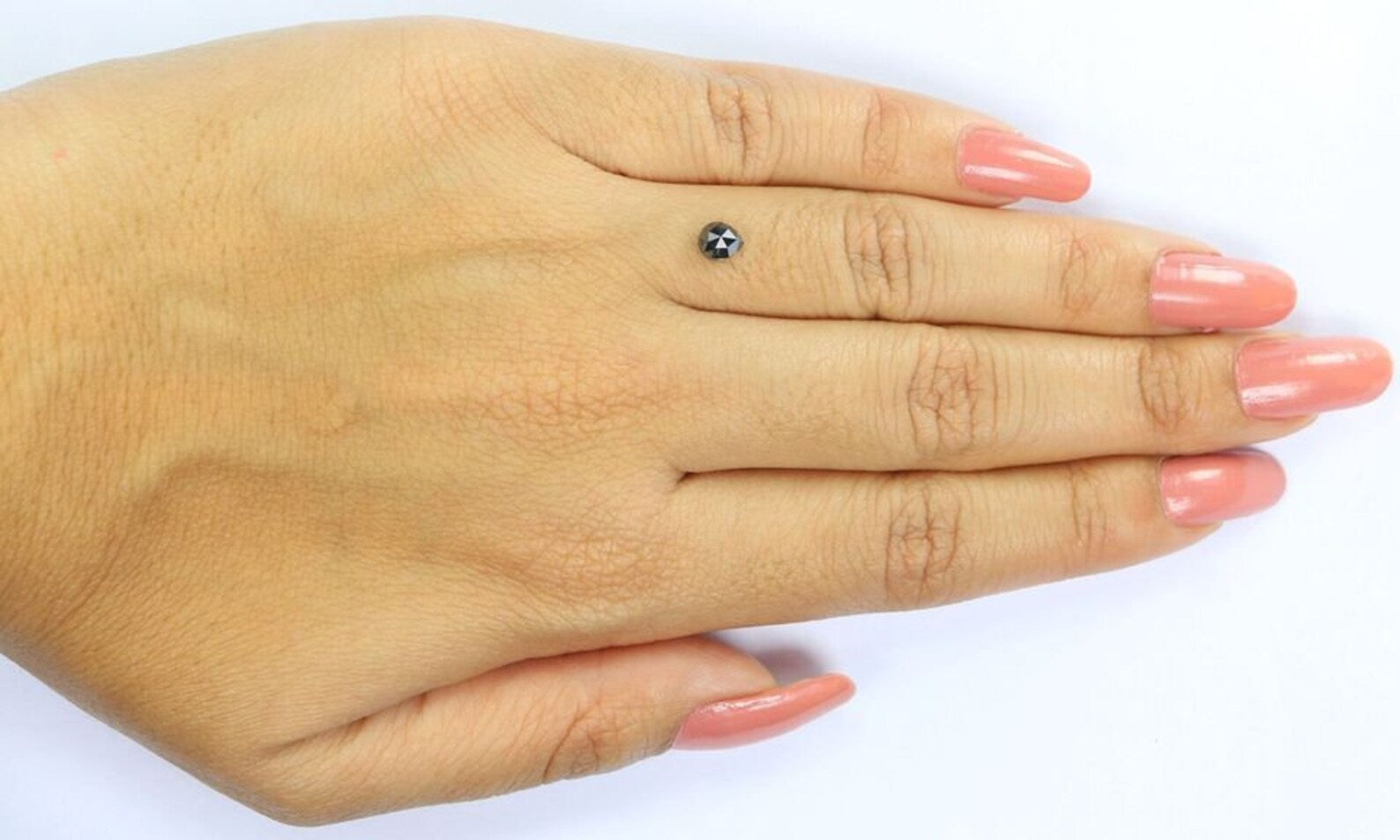 0.43 CT Natural Loose Pear Shape Diamond Black Color Pear Cut Diamond 4.70 MM Natural Loose Diamond Black Color Pear Rose Cut Diamond NQ9257