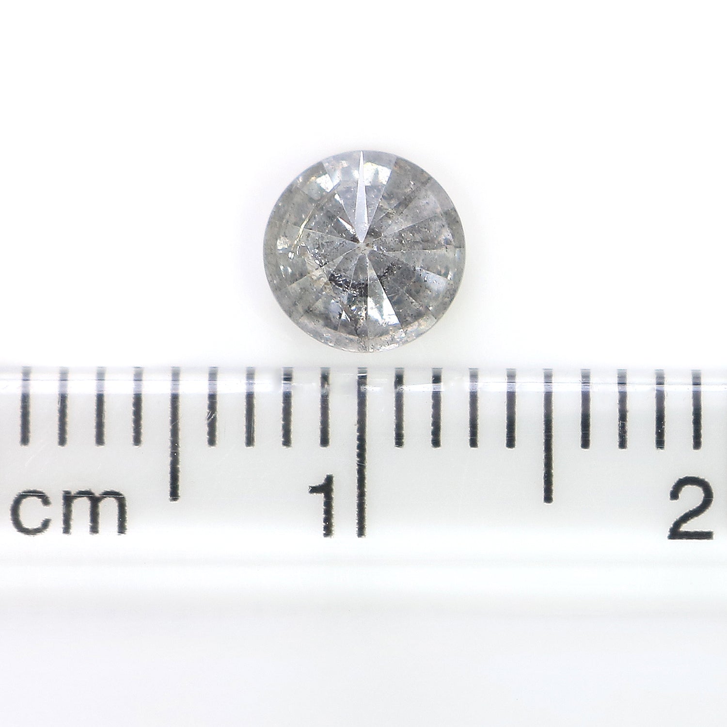 0.70 CT Natural Loose Round Shape Diamond Salt And Pepper Round Diamond 5.40 MM Natural Black Grey Color Round Brilliant Cut Diamond LQ5021