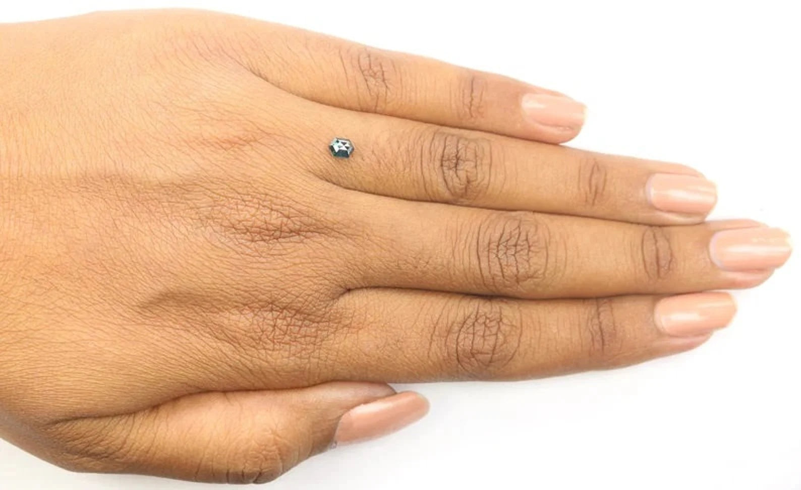 0.33 Ct Natural Loose Hexagon Shape Diamond Blue Color Hexagon Diamond 4.65 MM Natural Loose Diamond Blue Hexagon Rose Cut Diamond NQ1413