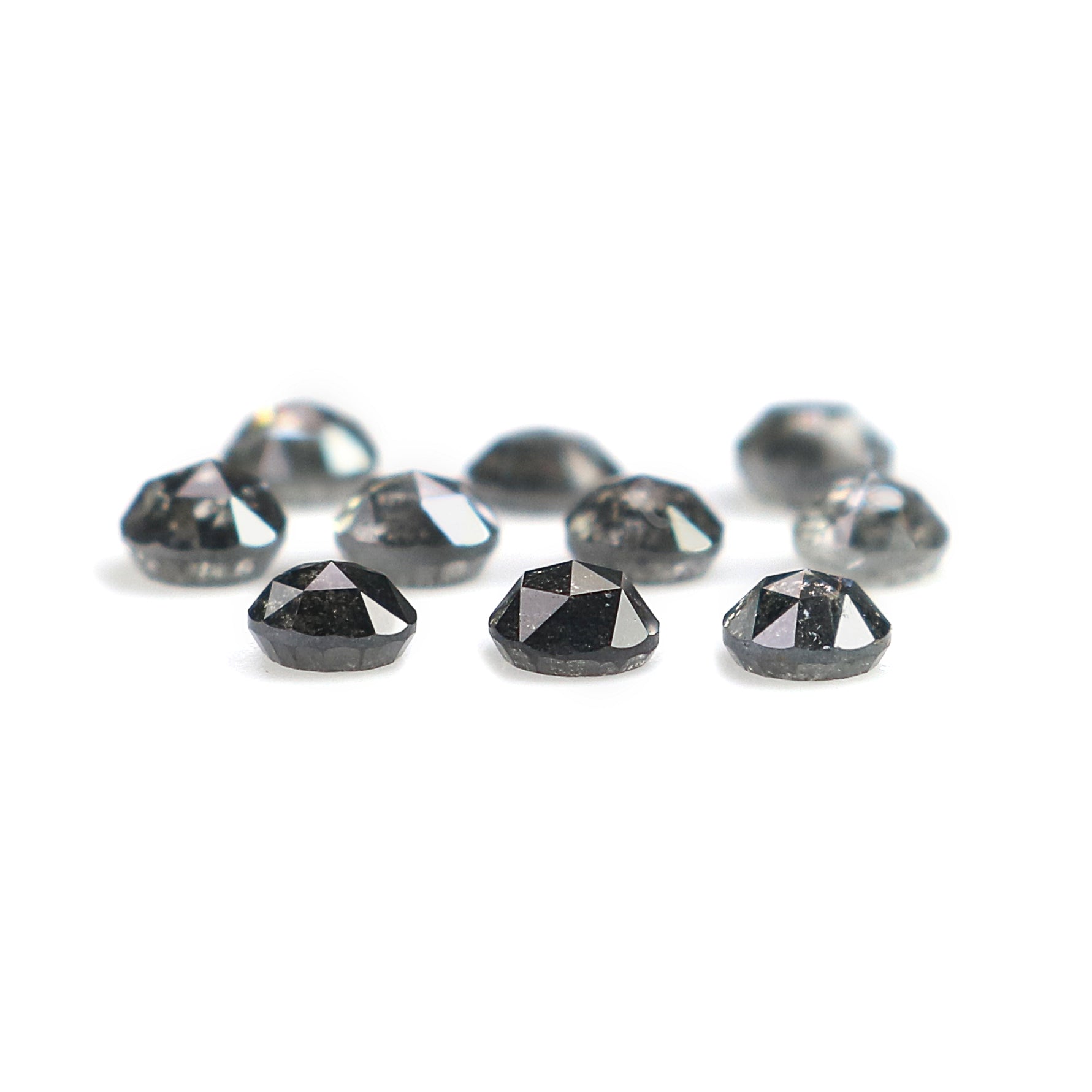 1.15 CT Natural Loose Round Shape Diamond Salt And Pepper Round Diamond 2.70 MM Natural Loose Black Grey Color Round Rose Cut Diamond N2305