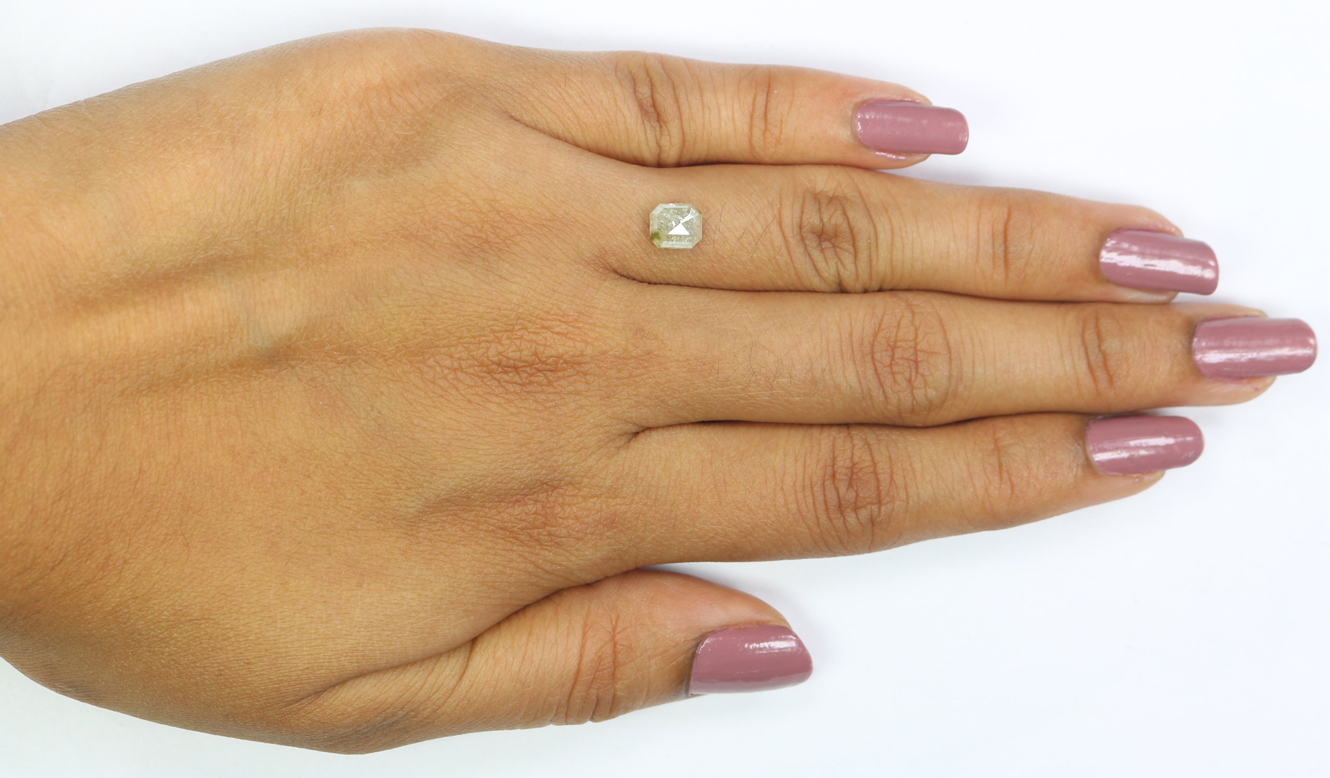 1.15 CT Natural Loose Emerald Shape Diamond Grey Color Emerald Cut Diamond 5.90 MM Natural Loose Grey Color Emerald Rose Cut Diamond KQ2683