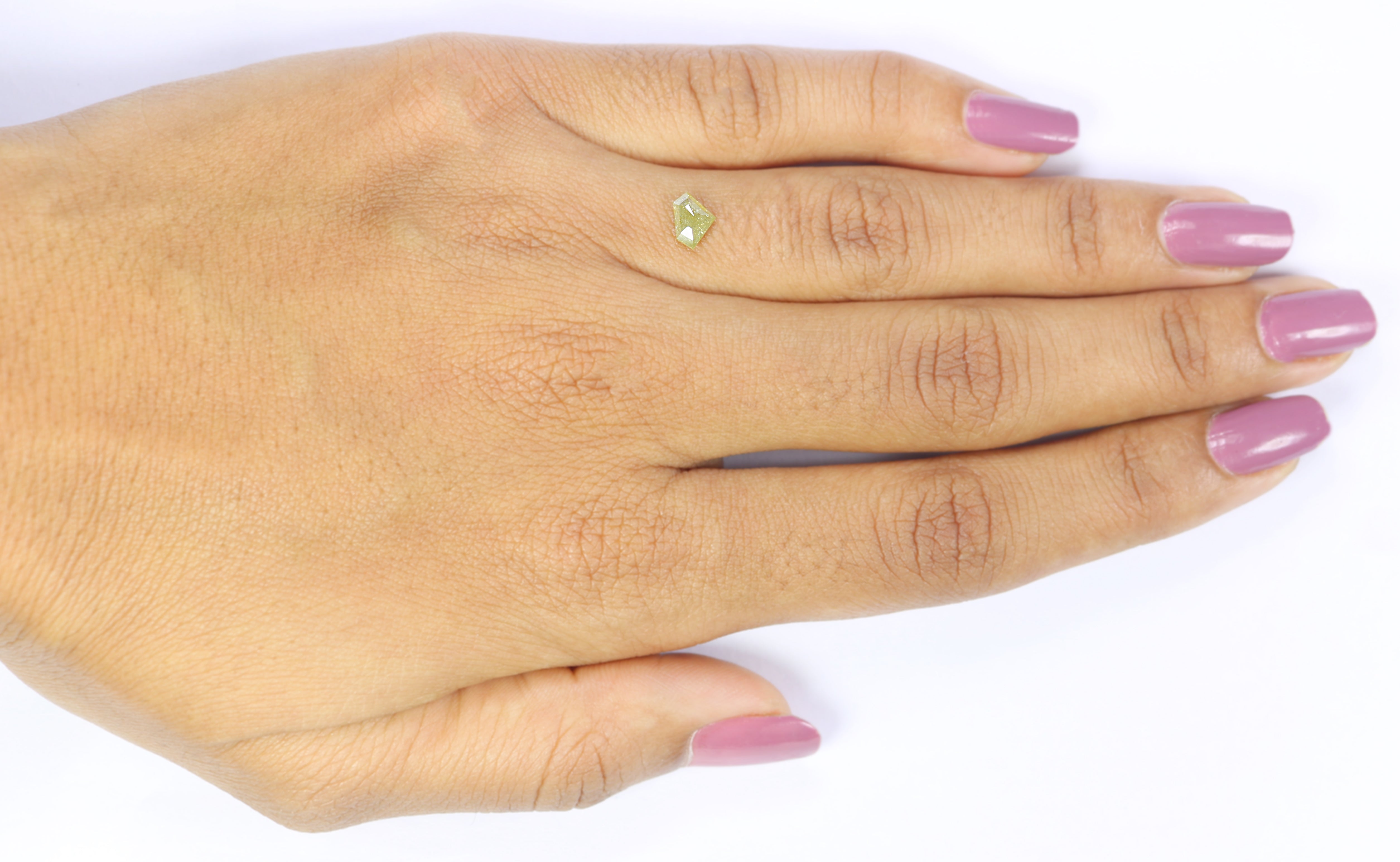 0.57 CT Natural Loose Shield Shape Diamond Yellow Color Shield Cut Diamond 4.50 MM Natural Loose Yellow Color Shield Rose Cut Diamond LQ1963