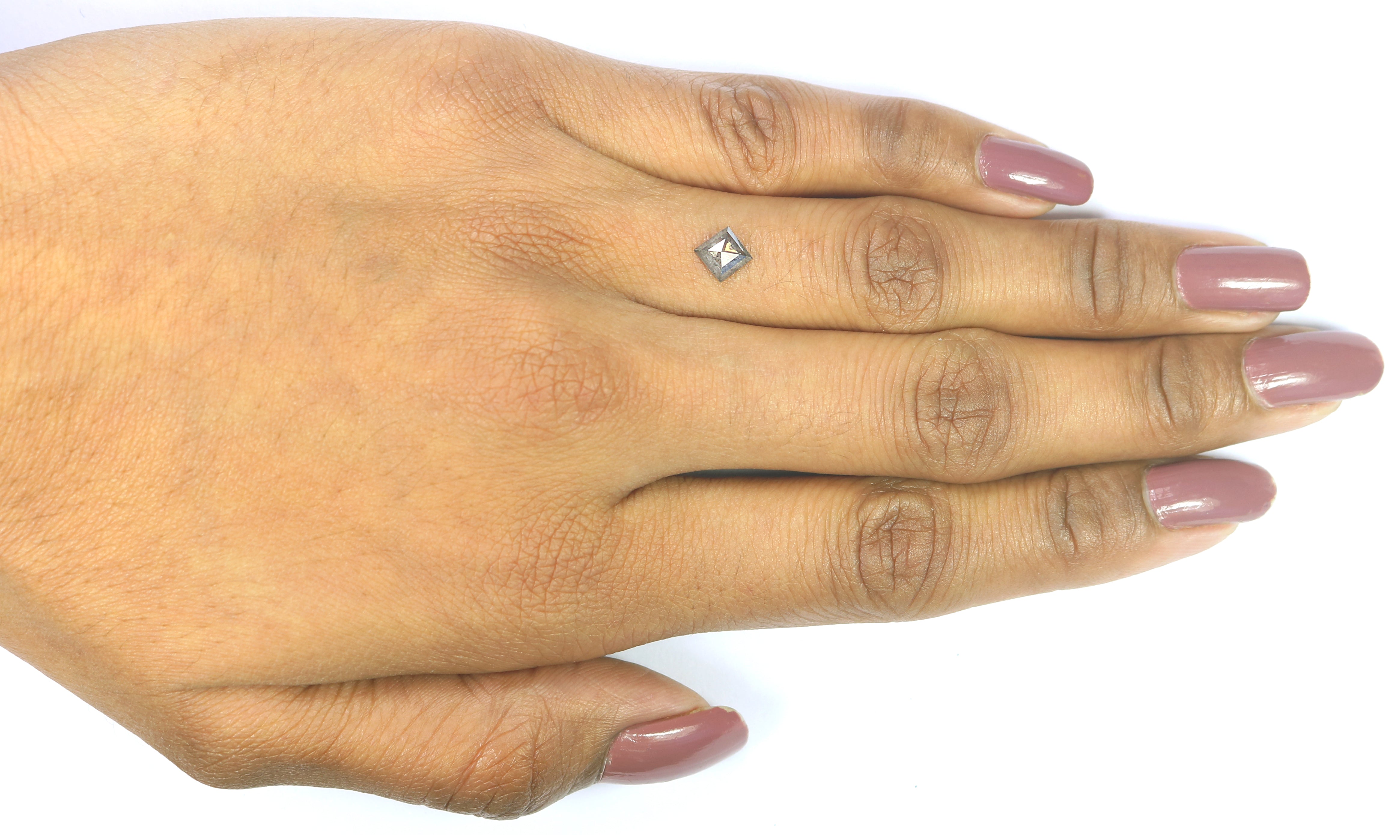 0.45 CT Natural Loose Kite Shape Diamond Salt And Pepper Kite Diamond 6.70 MM Natural Black Grey Color Diamond Kite Rose Cut Diamond L3605