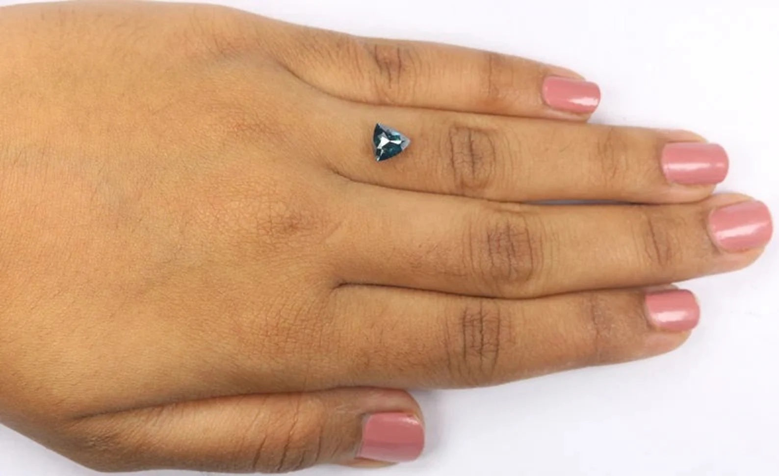 1.02 CT Natural Loose Triangle Shape Diamond Blue Color Triangle Cut Diamond 6.50 MM Natural Loose Triangle Shape Rose Cut Diamond QN9474