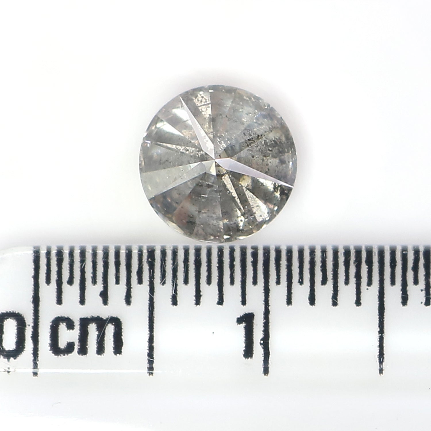 1.57 CT Natural Loose Round Shape Diamond Black Grey Color Round Cut Diamond 6.90 MM Salt And Pepper Round Brilliant Cut Diamond QL8546