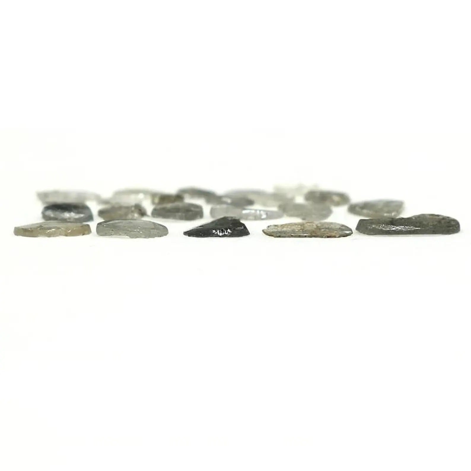 1.12 CT Natural Loose Slice Cut Diamond Salt And Pepper Slice Diamond 2.45 MM Natural Diamond Black Grey Color Irregular Cut Diamond NQ1626
