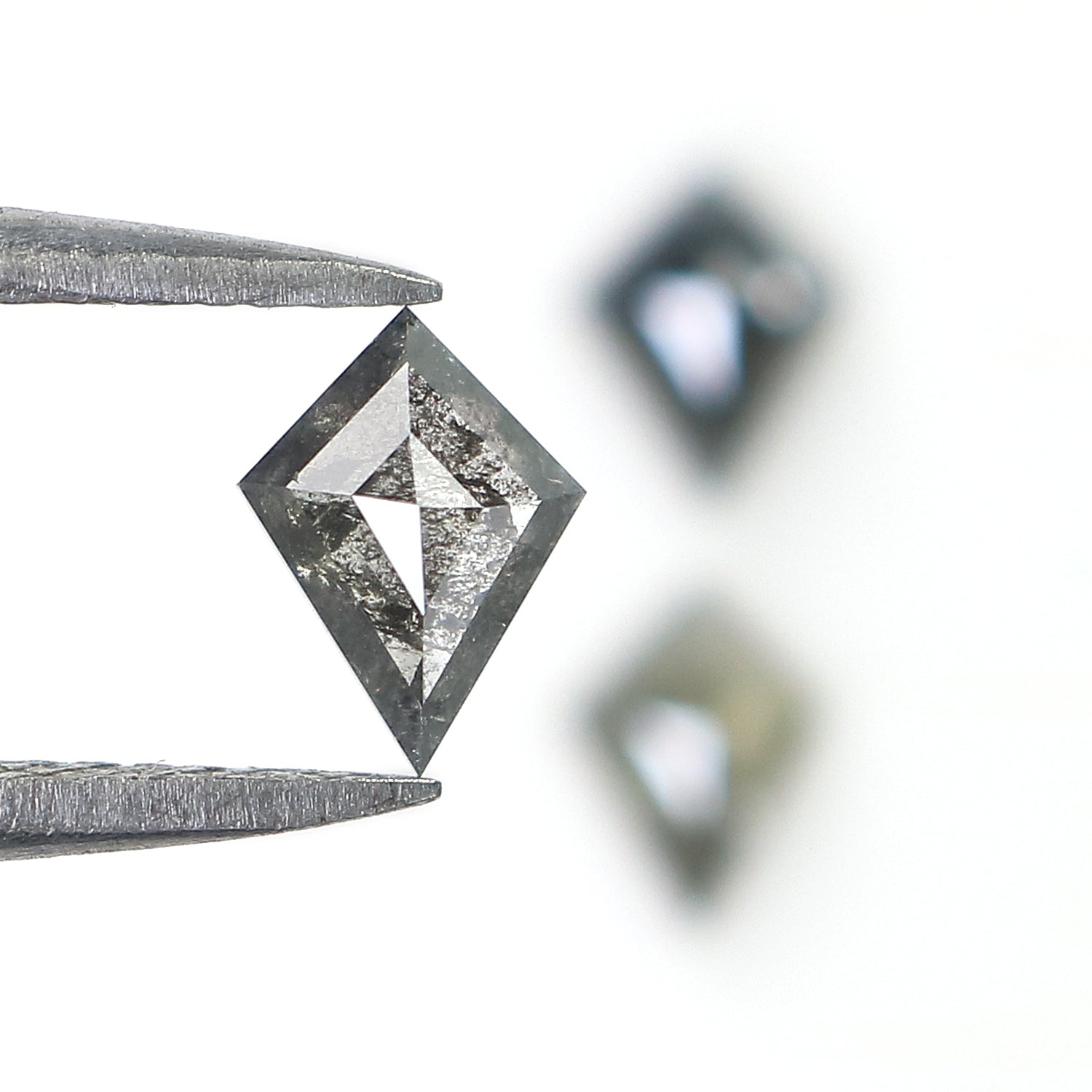 0.88 CT Natural Loose Kite Shape Diamond Salt And Pepper Kite Cut Diamond 5.80 MM Natural Black Grey Diamond Kite Rose Cut Diamond LQ2454