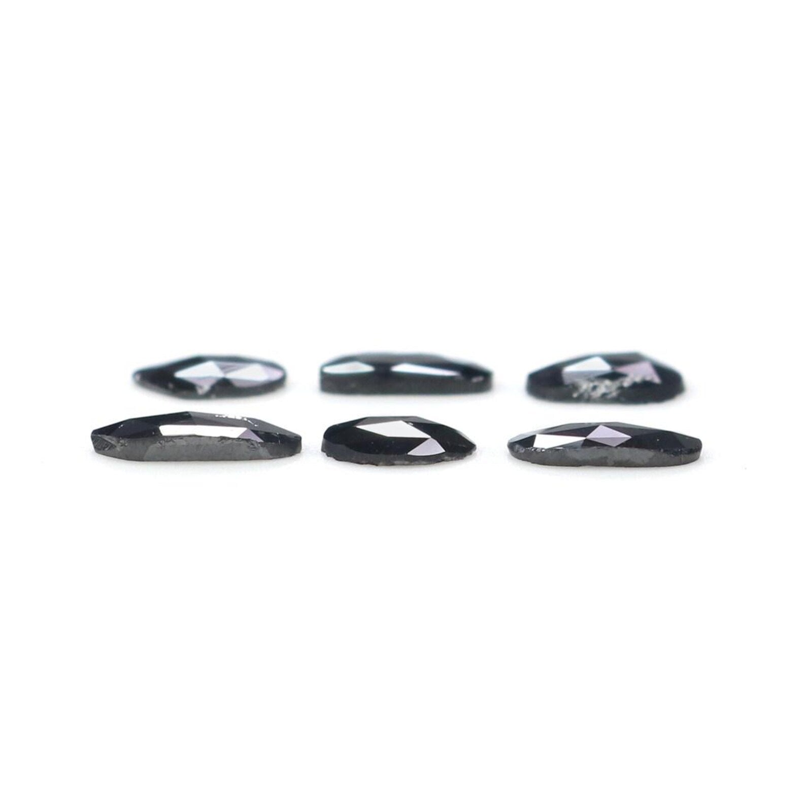 1.15 CT Natural Loose Slice Shape Diamond Black Color Irregular Cut Diamond 6.40 MM Natural Loose Diamond Slice Rose Cut Diamond NQ2229