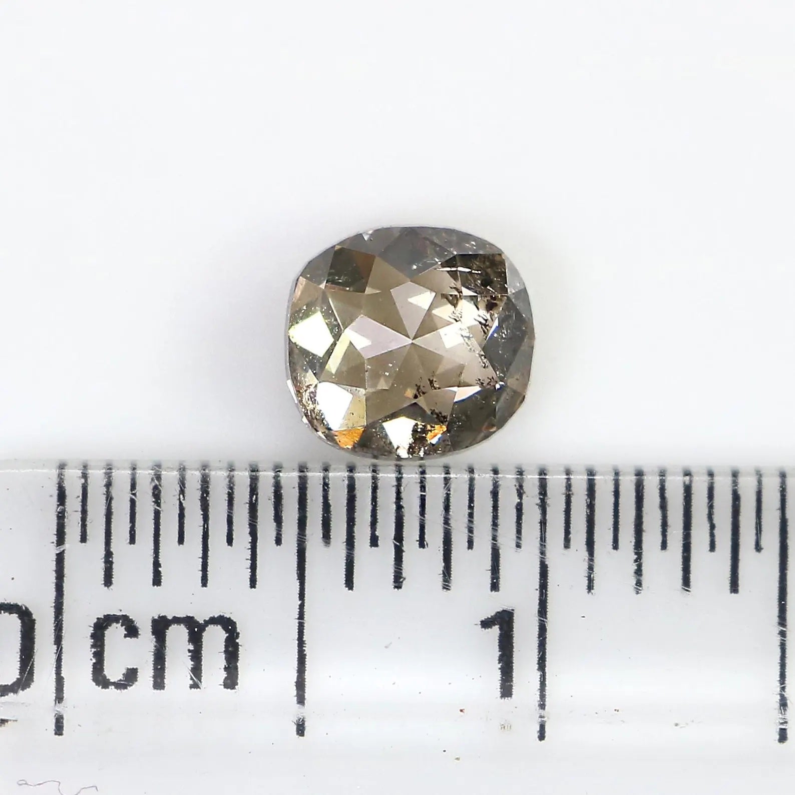 0.76 Ct Natural Loose Cushion Shape Diamond Brown Color Cushion Cut Diamond 5.20 MM Natural Loose Diamond Cushion Rose Cut Diamond QN9868