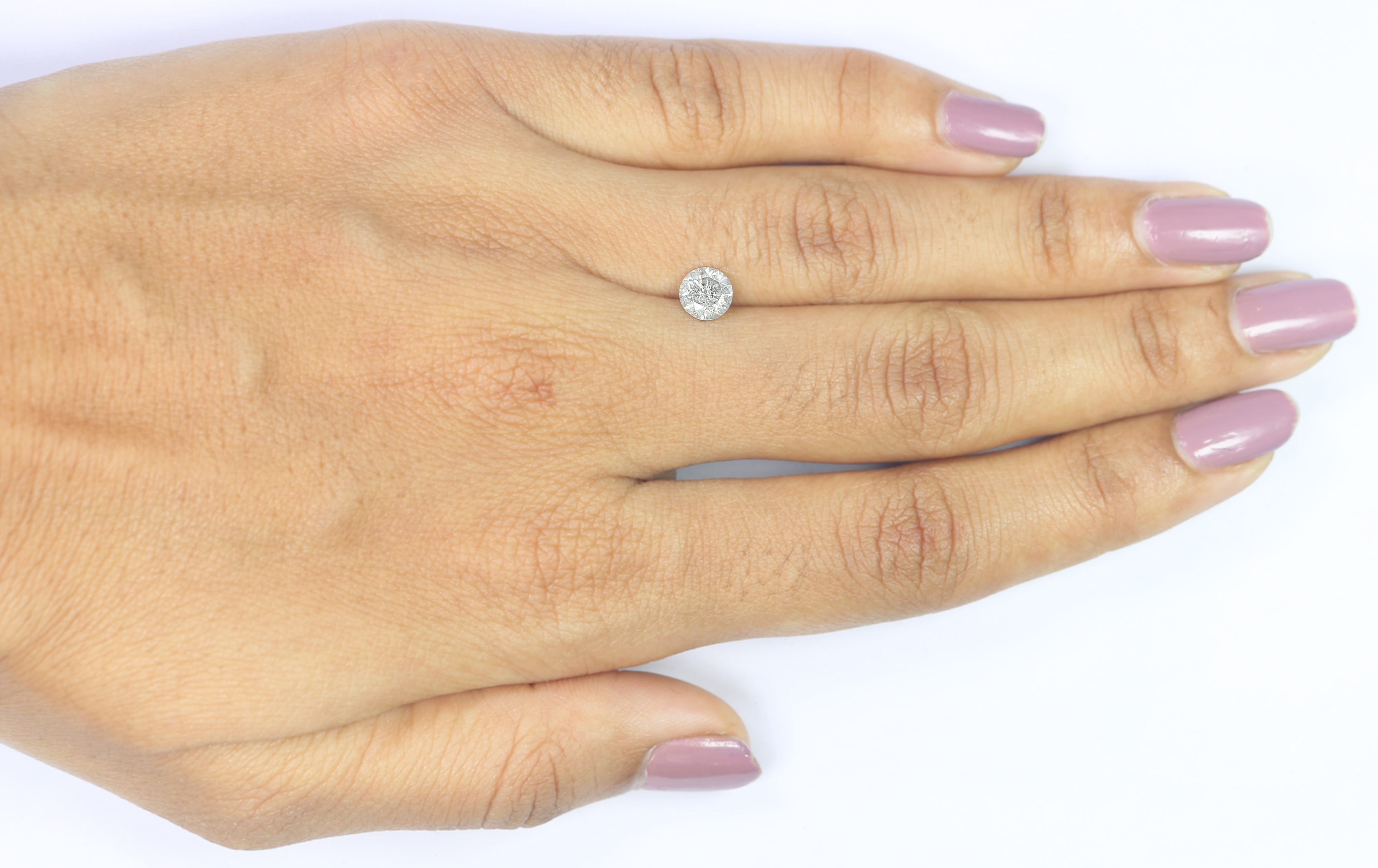 0.76 Ct Natural Loose Round Shape Diamond Salt And Pepper Round Cut Diamond 5.70 MM Natural Loose Diamond Round Brilliant Cut Diamond LQ5008