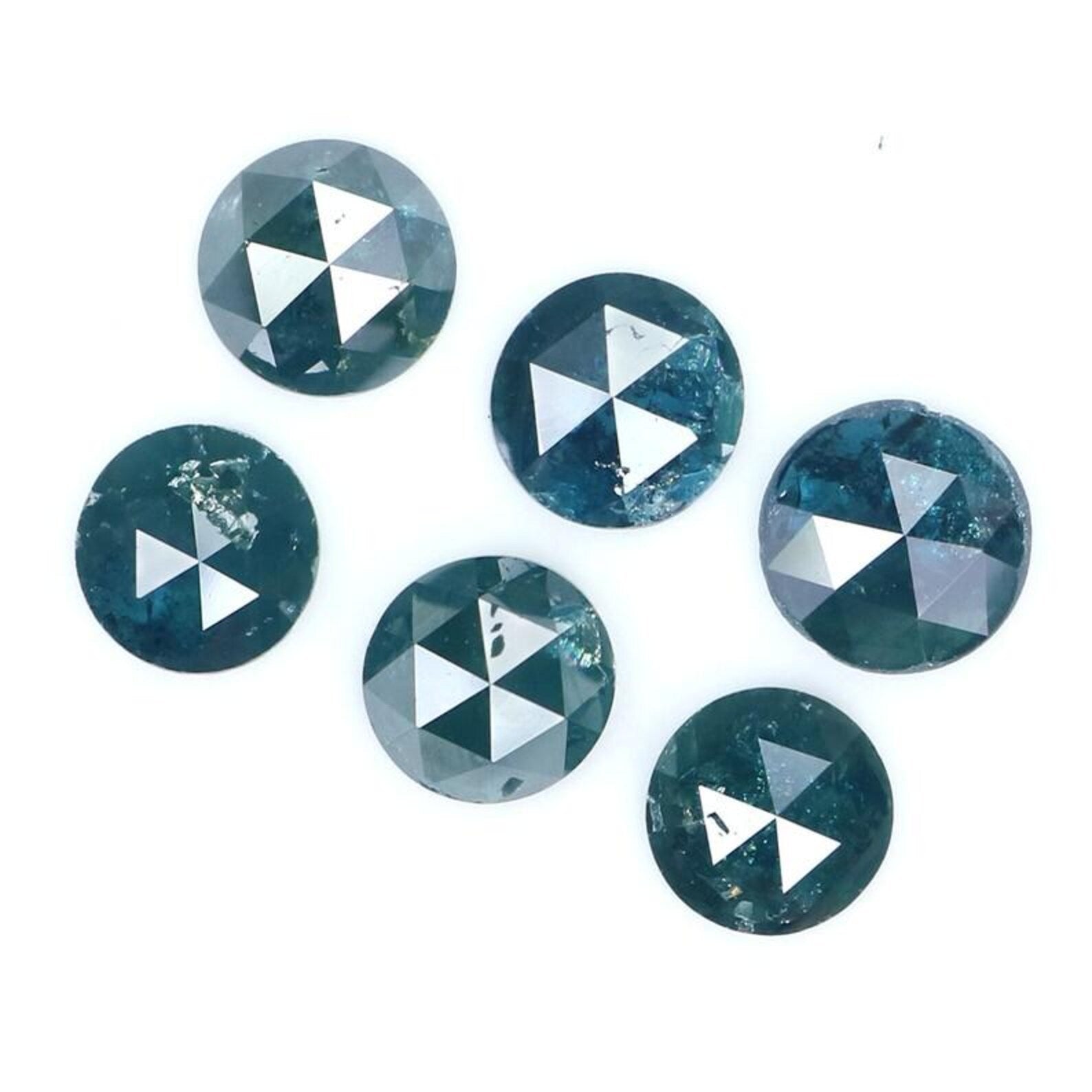 2.25 CT Natural Loose Round Shape Diamond Blue Color Round Diamond 4.60 MM Natural Loose Diamond Blue Color Round Rose Cut Diamond NQ2057