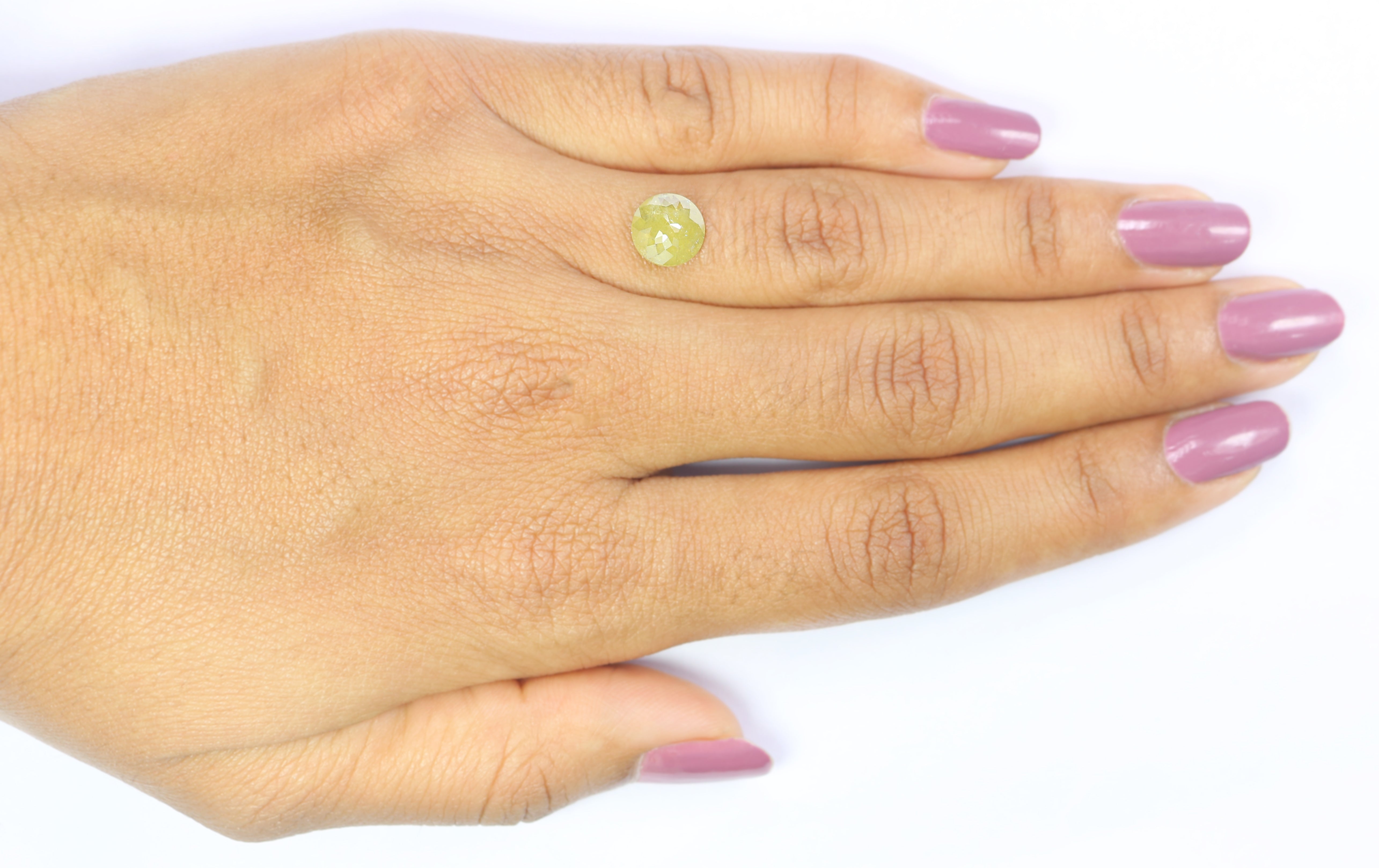2.01 CT Natural Loose Round Rose Cut Diamond Yellow Color Round Shape Diamond 7.90 MM Natural Yellow Diamond Round Rose Cut Diamond LQ1562