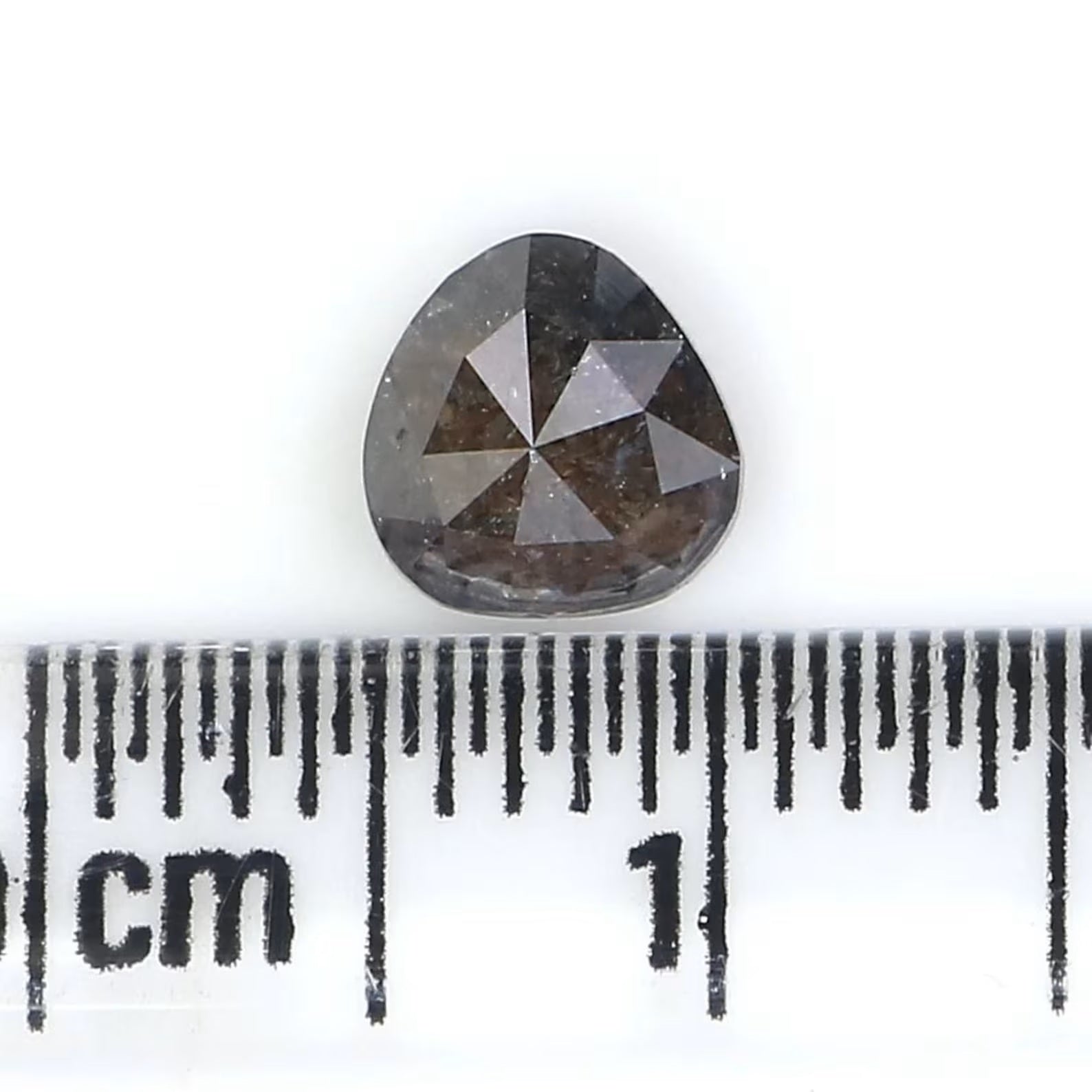 0.83 Ct Natural Loose Triangle Diamond Black Brown Color Triangle Diamond 5.50 MM Natural Black Brown Color Triangle Rose Cut Diamond NQ7227