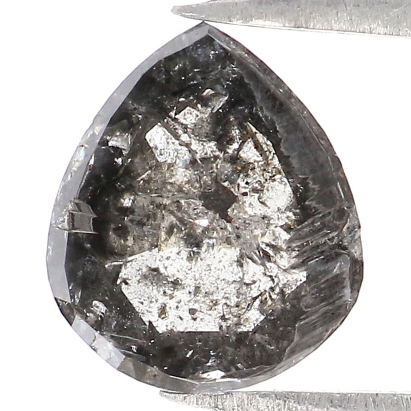 1.10 CT Natural Loose Pear Shape Diamond Salt And Paper Pear Cut Diamond 7.30 MM Natural Loose Diamond Pear Shape Rose Cut Diamond QN1877