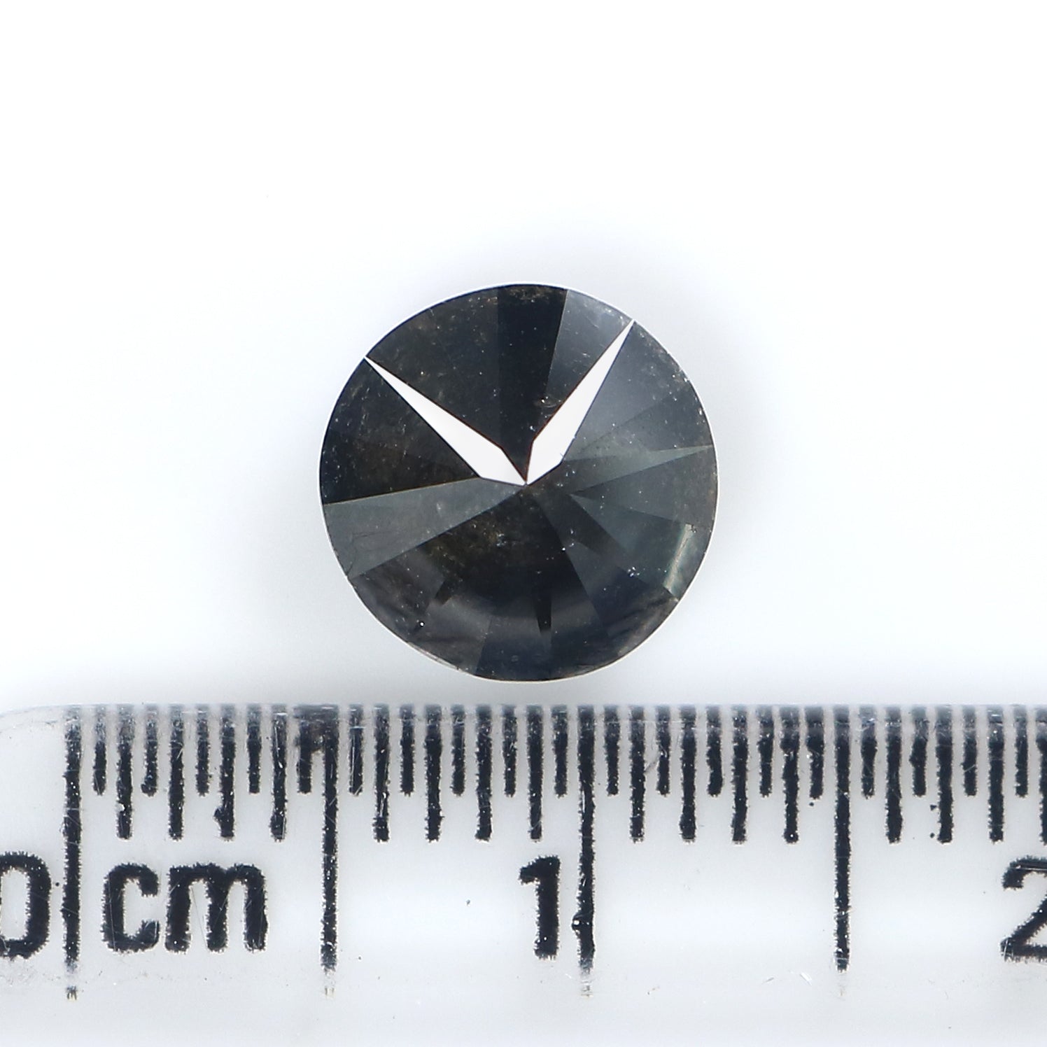 2.04 CT Natural Loose Round Cut Diamond Black Color Round Shape Diamond 7.80 MM Natural Salt And Pepper Round Brilliant Cut Diamond QL3102