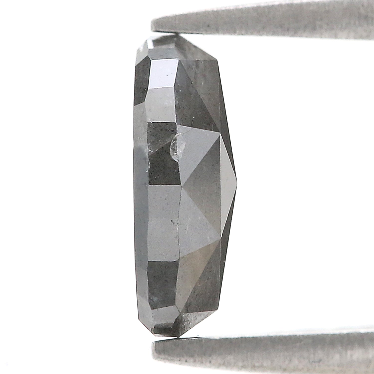 1.60 CT Natural Loose Oval Shape Diamond Salt And Pepper Oval Rose Cut Diamond 8.90 MM Black Grey Color Oval Shape Rose Cut Diamond QL2123