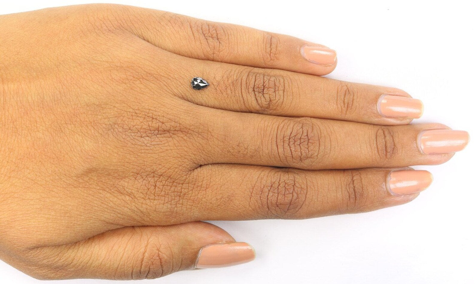 0.31 CT Natural Loose Pear Shape Diamond Salt And Pepper Diamond 5.60 MM Natural Loose Black Grey Color Pear Rose Cut Diamond NQ1546