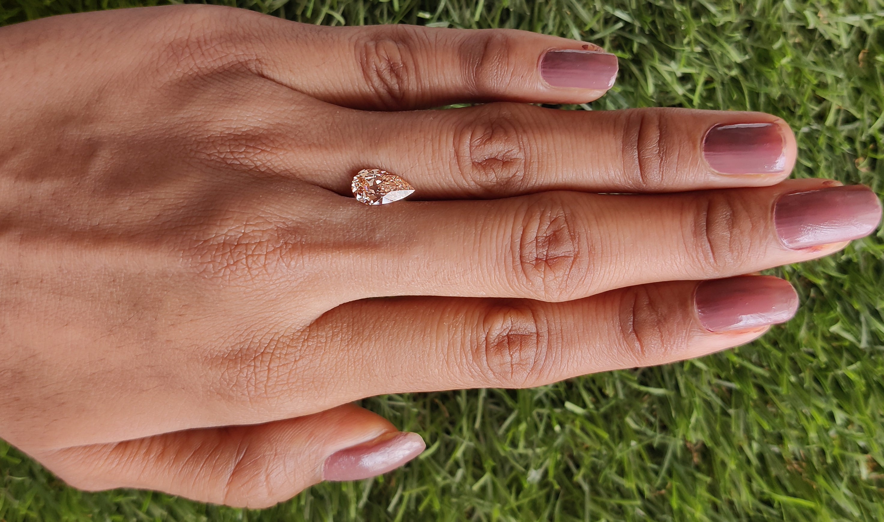 1.50 CT IGI Certified Pear Old European Cut Diamond Fancy Vivid Pink Color VS2 Clarity Lab Grown Diamond Lab Created Lab Diamond L3669