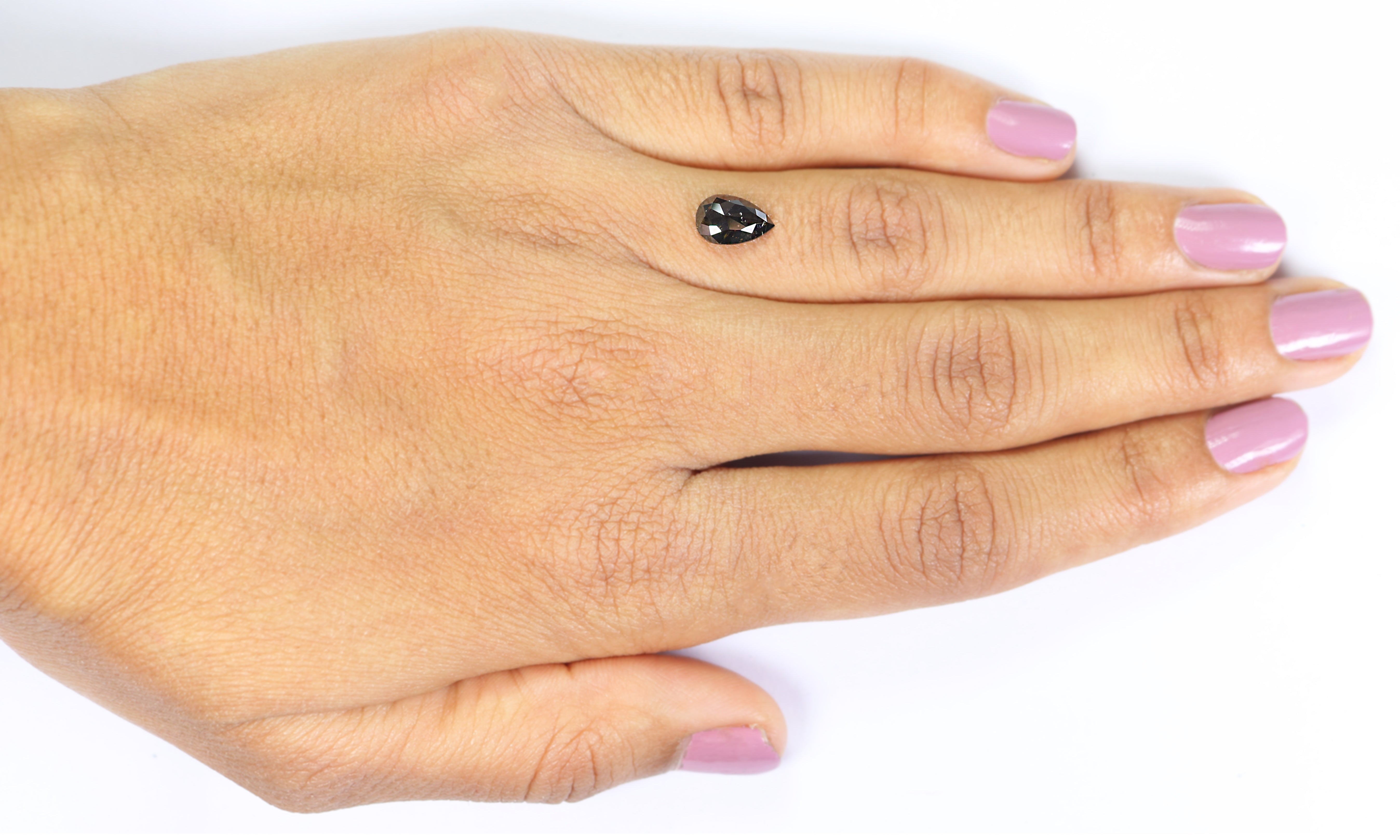 1.13 CT Natural Loose Pear Shape Diamond Brown Color Pear Cut Diamond 8.80 MM Natural Brown Pear Cut Diamond Pear Rose Cut Diamond N2618