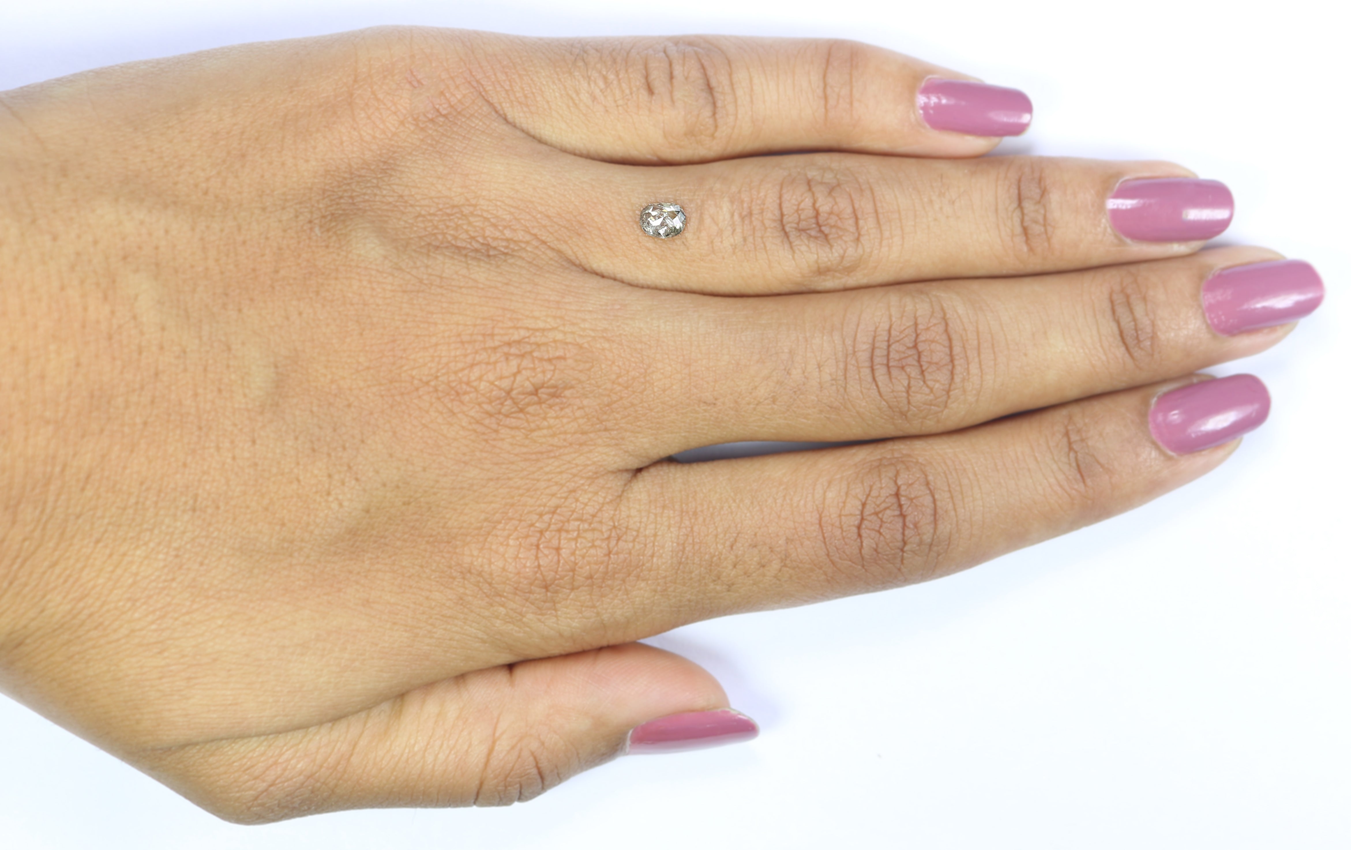 0.37 Ct Natural Loose Oval Shape Diamond Salt And Pepper Oval Cut Diamond 5.10 MM Natural Loose Black Grey Color Oval Rose Cut Diamond LQ395