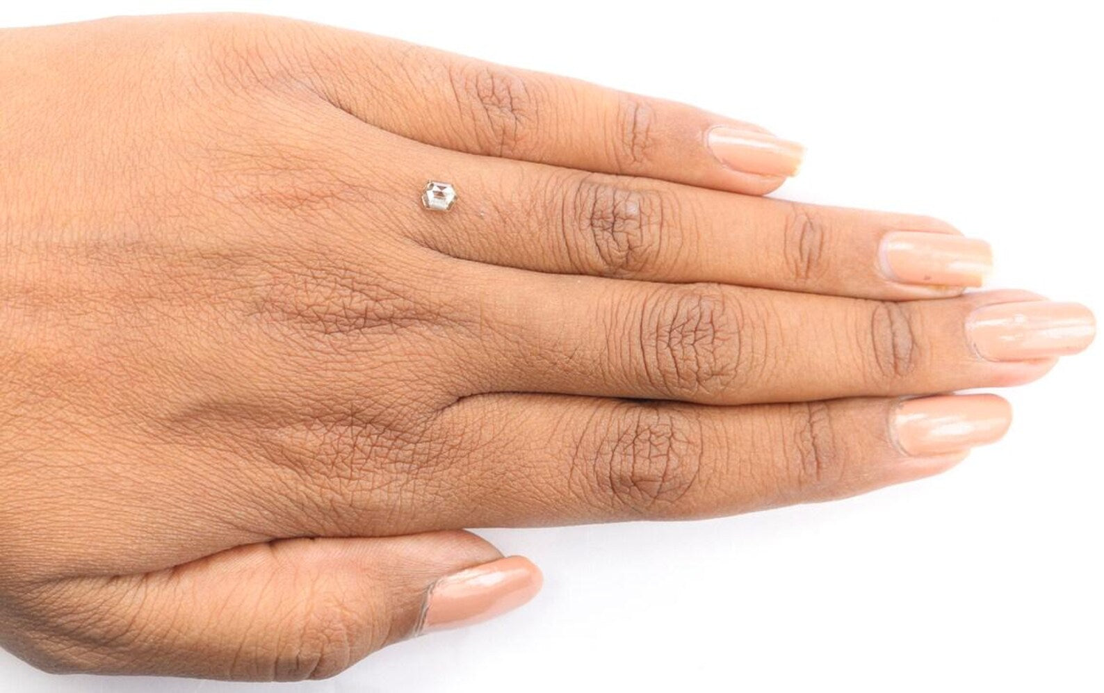 0.37 Ct Natural Loose Hexagon Shape Diamond Brown Color Hexagon Cut Diamond 4.65 MM Natural Loose Diamond Hexagon Rose Cut Diamond NQ1328