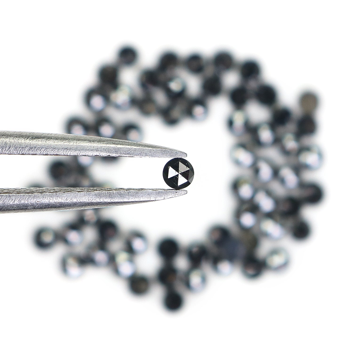 2.89 CT Natural Loose Round Shape Diamond Black Color Round Diamond 2.10 MM Natural Loose Diamond Black Color Round Rose Cut Diamond NQ1807