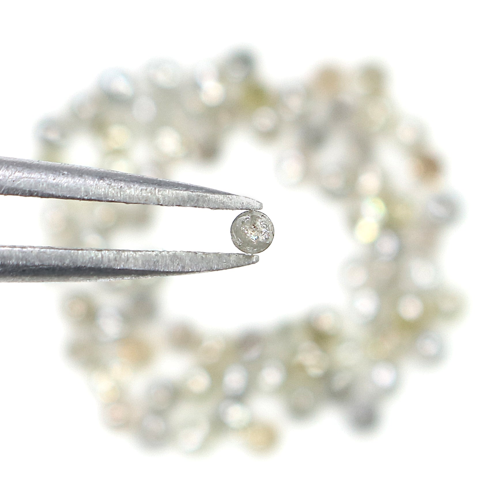 2.49 CT Natural Loose Round Rose Cut Diamond Grey Color Round Shape Diamond 1.80 MM Natural Loose Yellow Color Round Rose Cut Diamond LQ094