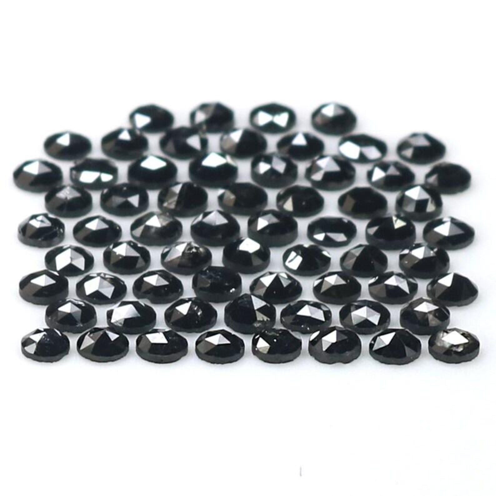 2.67 CT Natural Loose Round Shape Diamond Black Color Round Diamond 2.10 MM Natural Loose Diamond Black Color Round Rose Cut Diamond NQ1810