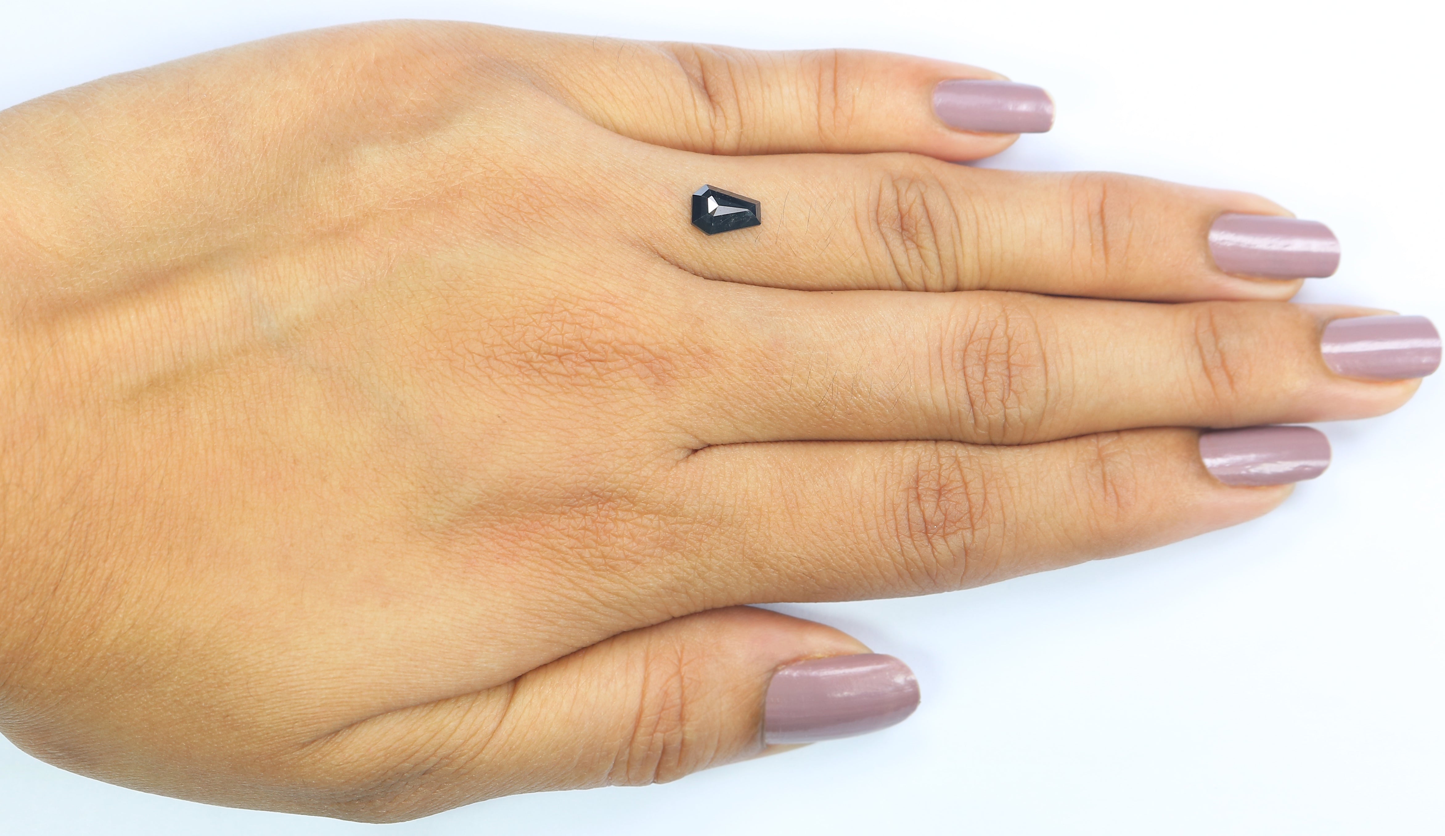 0.70 CT Natural Loose Coffin Shape Diamond Black Color Coffin Cut Diamond 7.10 MM Natural Loose Black Color Coffin Rose Cut Diamond KQ2716