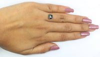 Natural Loose Shield Diamond, Salt And Pepper Shield Diamond, Natural Loose Diamond, Shield Rose Cut Diamond, 1.77 CT Shield Shape L2870
