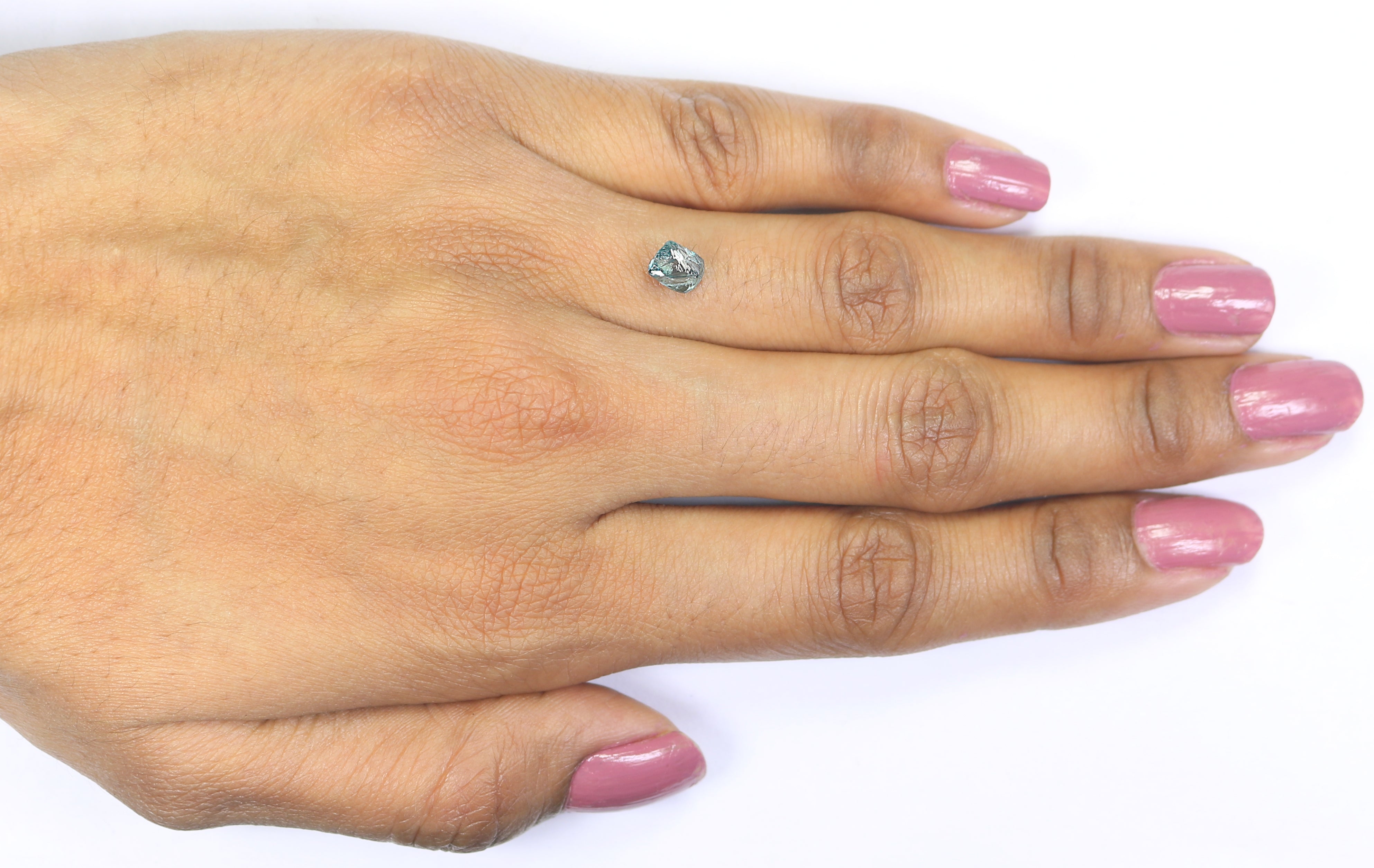 1.20 CT Natural Loose Rough Shape Diamond Blue Color Rough Cut Diamond 6.85 MM Natural Loose Blue Diamond Rough Irregular Cut Diamond L3554