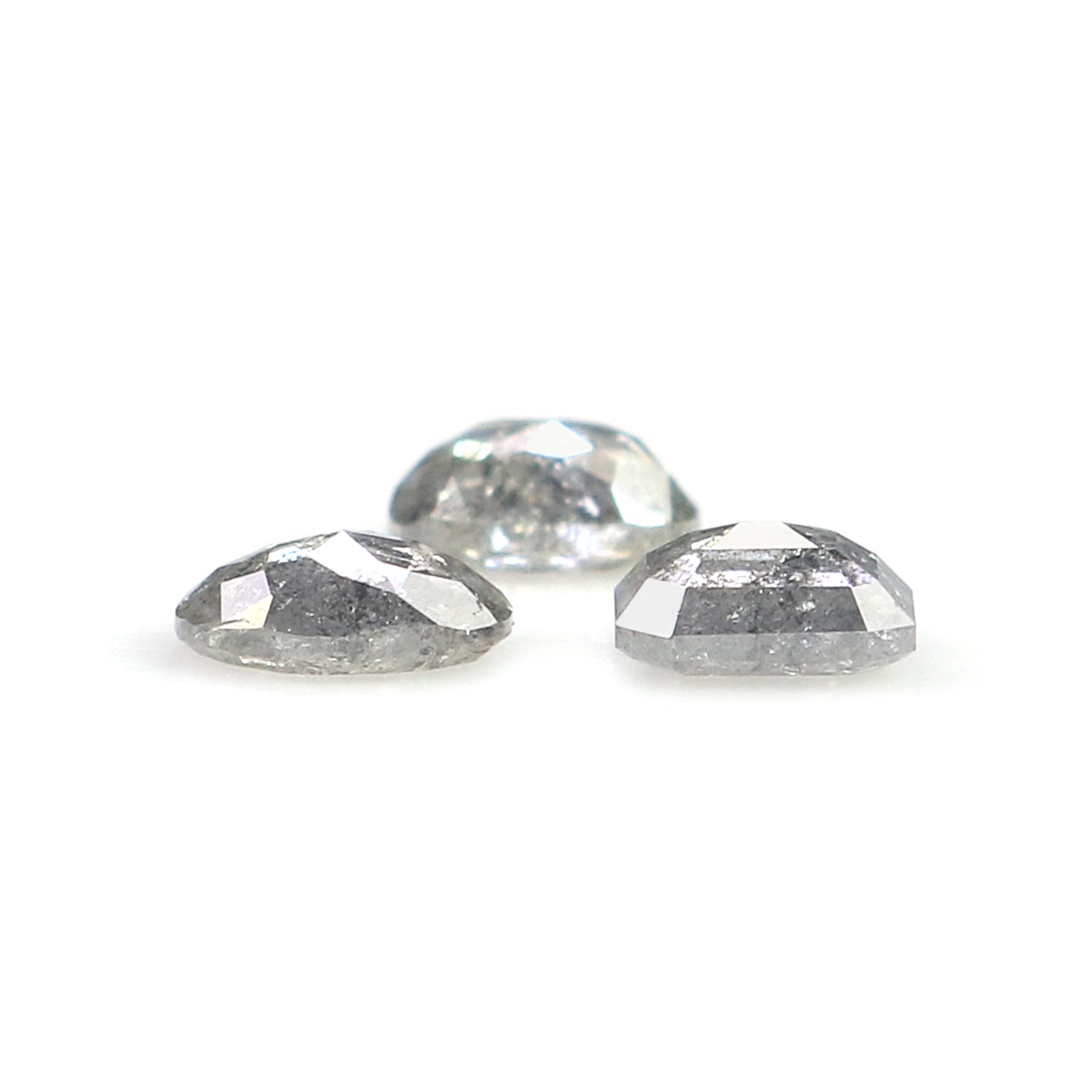 0.85 CT Natural Loose Mix Shape Diamond Salt And Pepper Mix Shape Diamond 4.25 MM Natural Black Grey Color Mix Shape Rose Cut Diamond QL636
