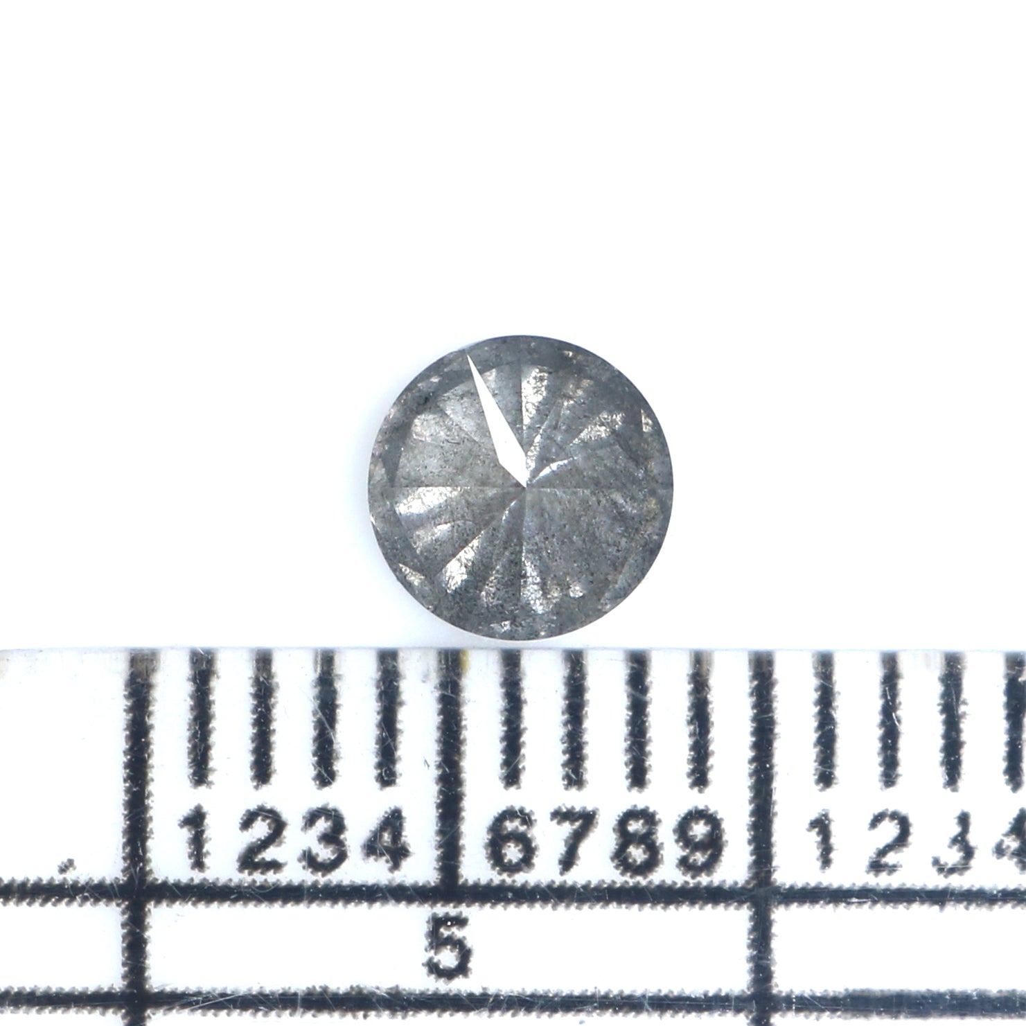 0.49 CT Natural Loose Round Shape Diamond Salt And Pepper Round Cut Diamond 4.95 MM Natural Black Grey Round Brilliant Cut Diamond LQ2795