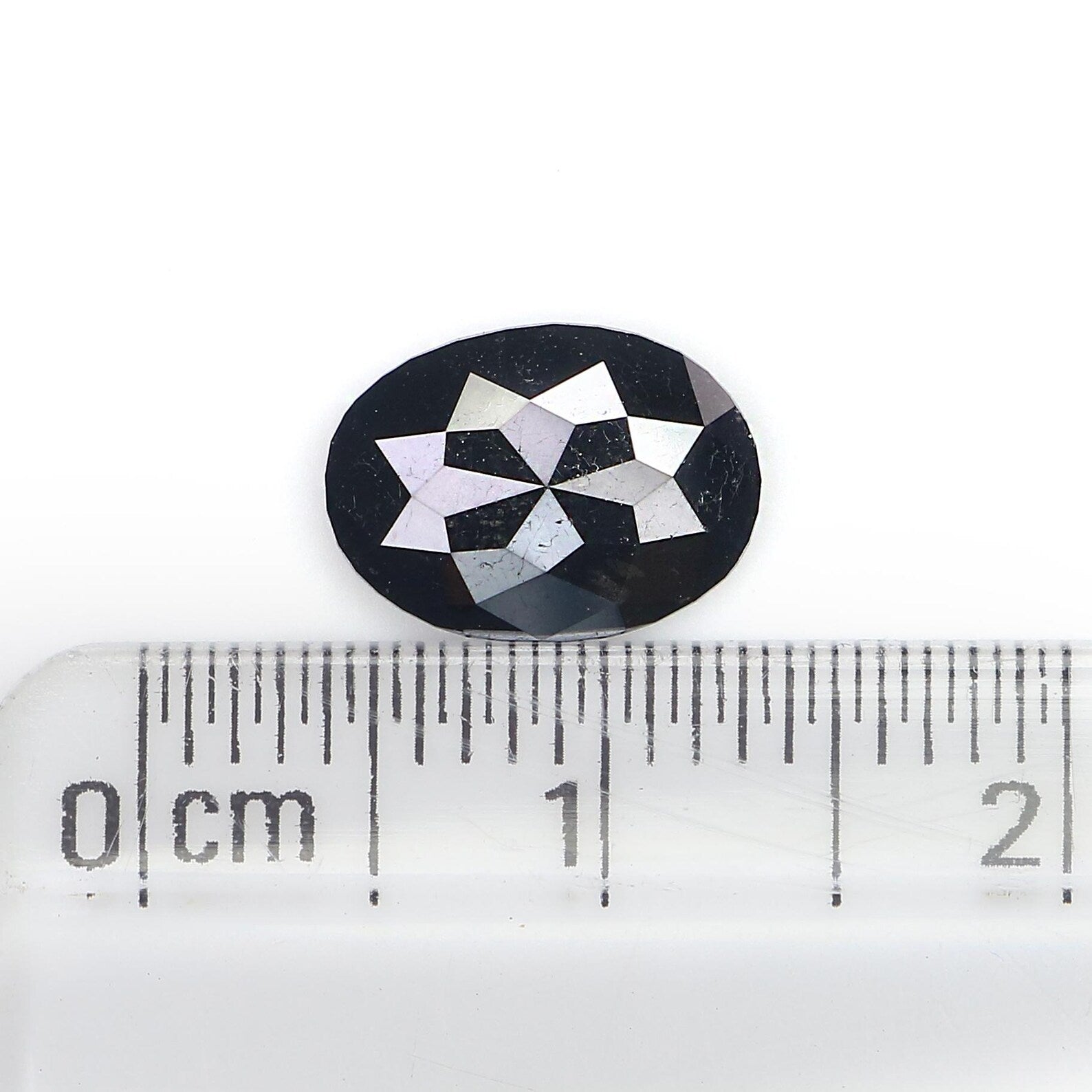 1.37 Ct Natural Loose Oval Shape Diamond Black Color Oval Cut Diamond 9.40 MM Natural Loose Black Color Diamond Oval Rose Cut Diamond NQ161