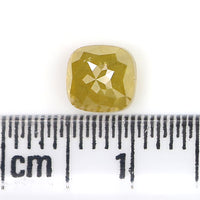 Natural Loose Cushion Diamond, Yellow Color Diamond, Natural Loose Diamond, Cushion Rose Cut Diamond, 1.14 CT Cushion Shape Diamond KR2015