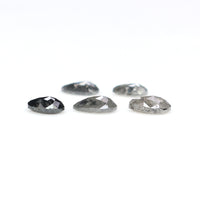 Natural Loose Pear Diamond, Salt And Pepper Pear Diamond, Natural Loose Diamond, Pear Rose Cut Diamond, 0.56 CT Pear Cut Diamond KR2665