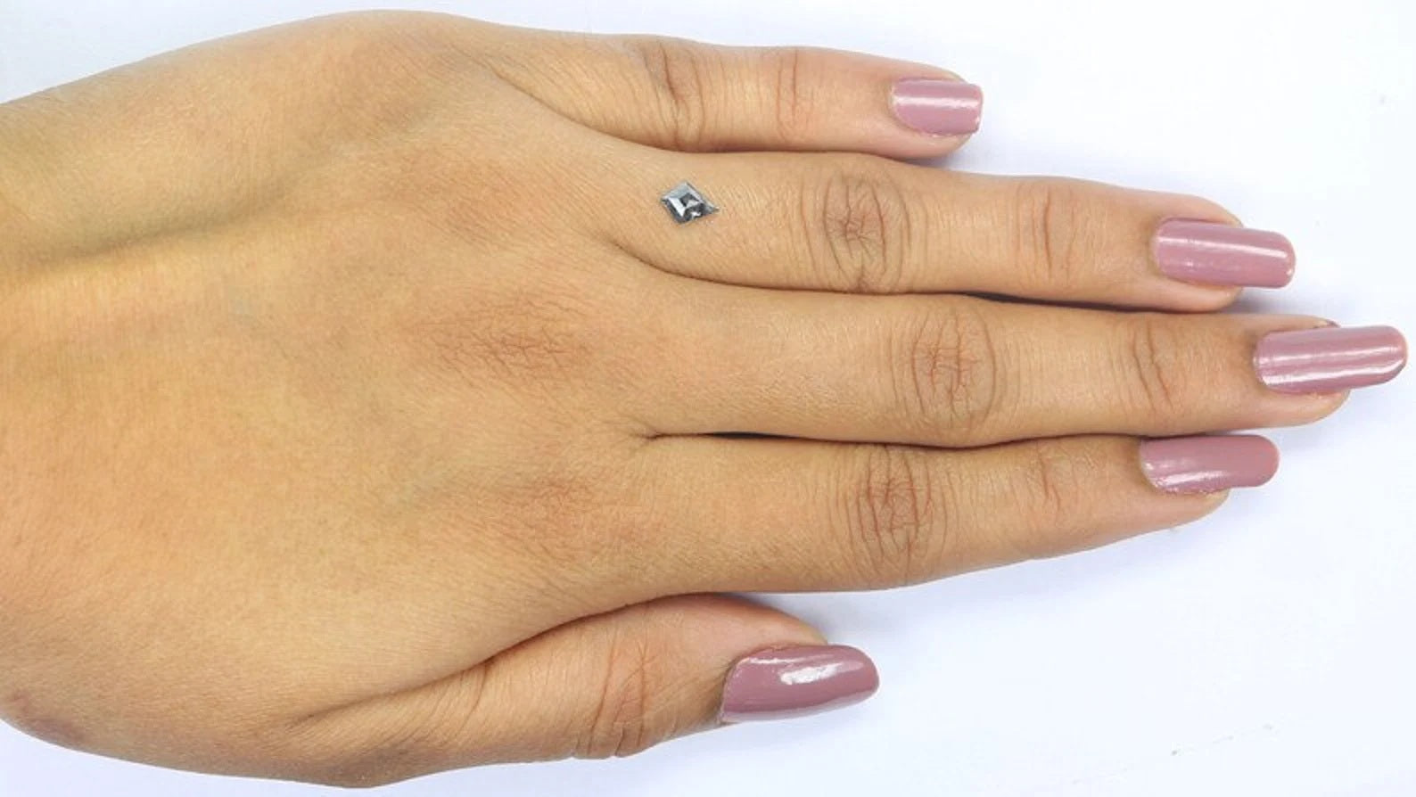 0.34 Ct Natural Loose Kite Shape Diamond Salt And Pepper Kite Cut Diamond 6.30 MM Natural Black Grey Color Kite Rose Cut Diamond NQ2141