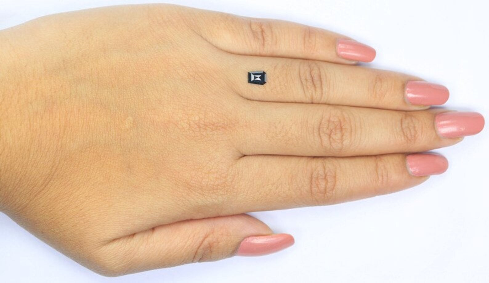 0.38 CT Natural Loose Coffin Shape Diamond Black Color Coffin Cut Diamond 5.90 MM Natural Loose Diamond Coffin Shape Rose Cut Diamond NQ8603