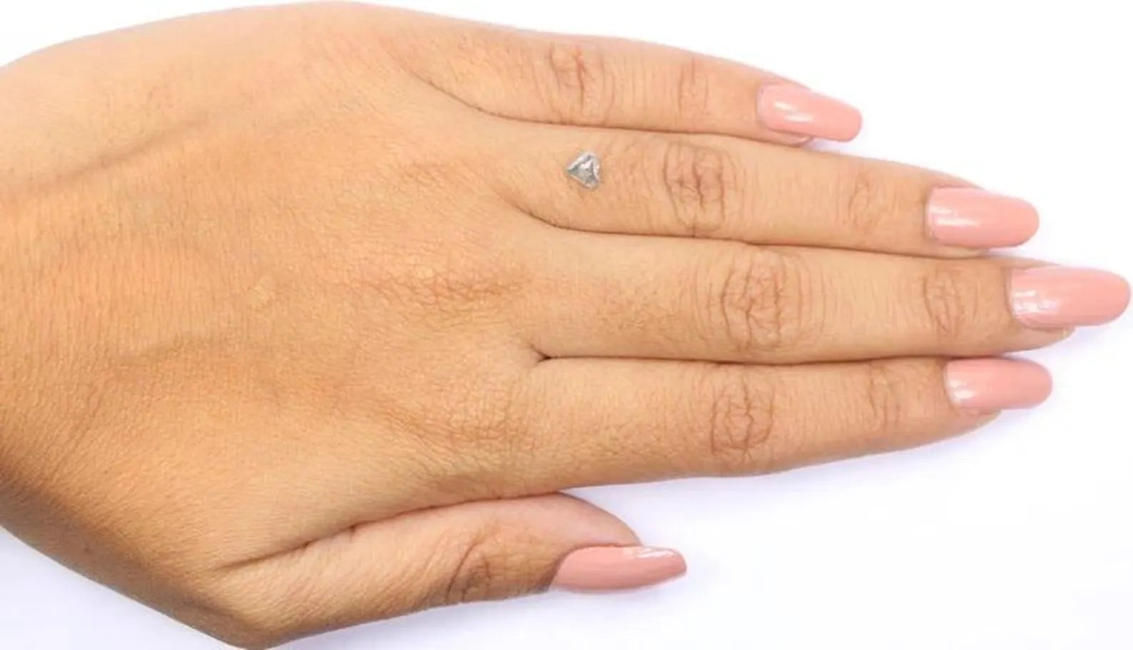 0.38 CT Natural Loose Shield Shape Diamond Milky Grey Shield Cut Diamond 5.10 MM Natural Milky Grey Color Shield Rose Cut Diamond NQ8696